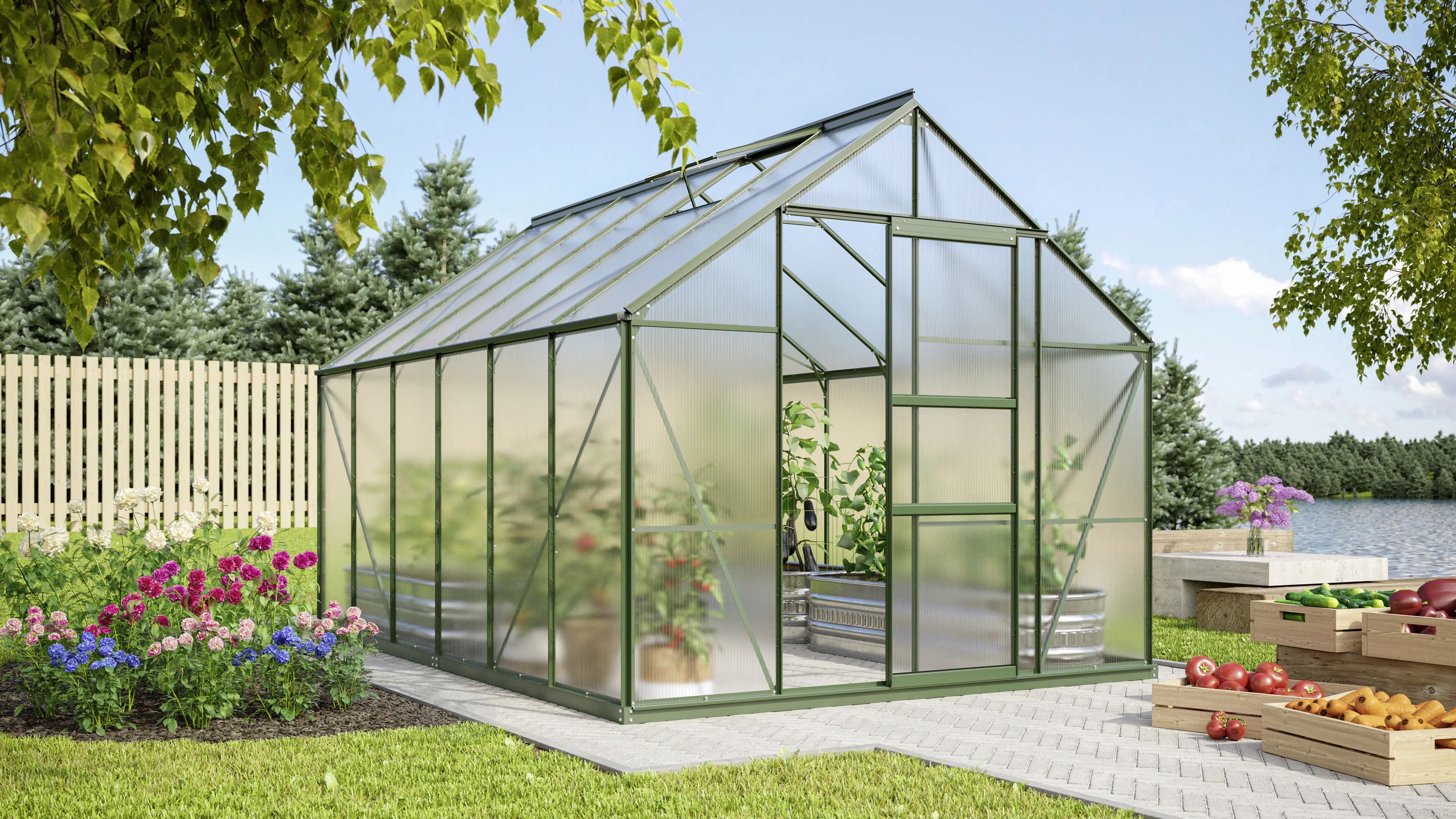 Vitavia Gewächshaus Merkur 9900 254 x 379 cm 4 mm HPK