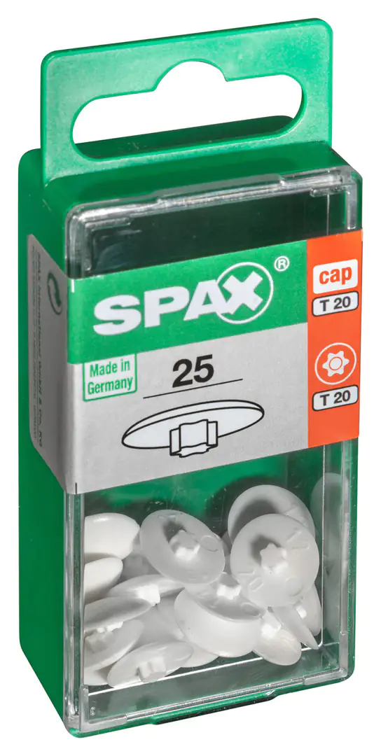 Spax Abdeckkappen weiß zum stecken - 25 Stk.