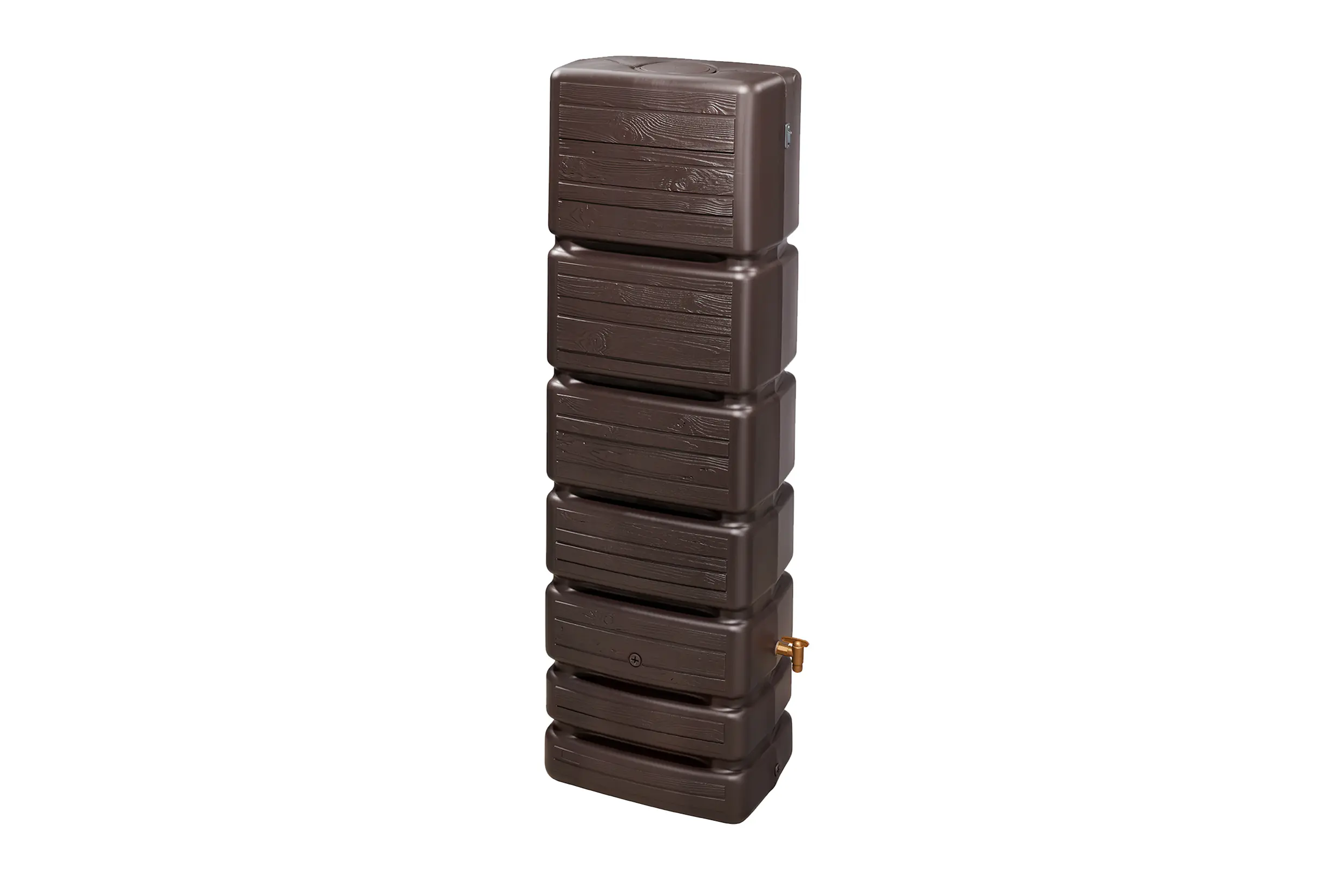 4rain Regenwasser-Wandtank Slim Wood Decor darkwood 350 L