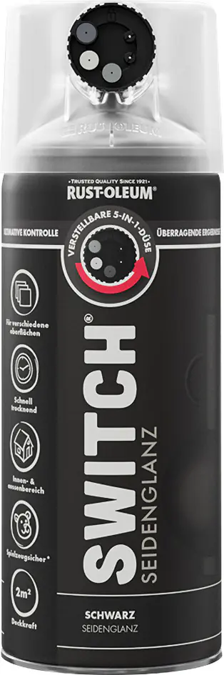 Rust-Oleum Sprühlack Switch 400 ml schwarz seidenglanz