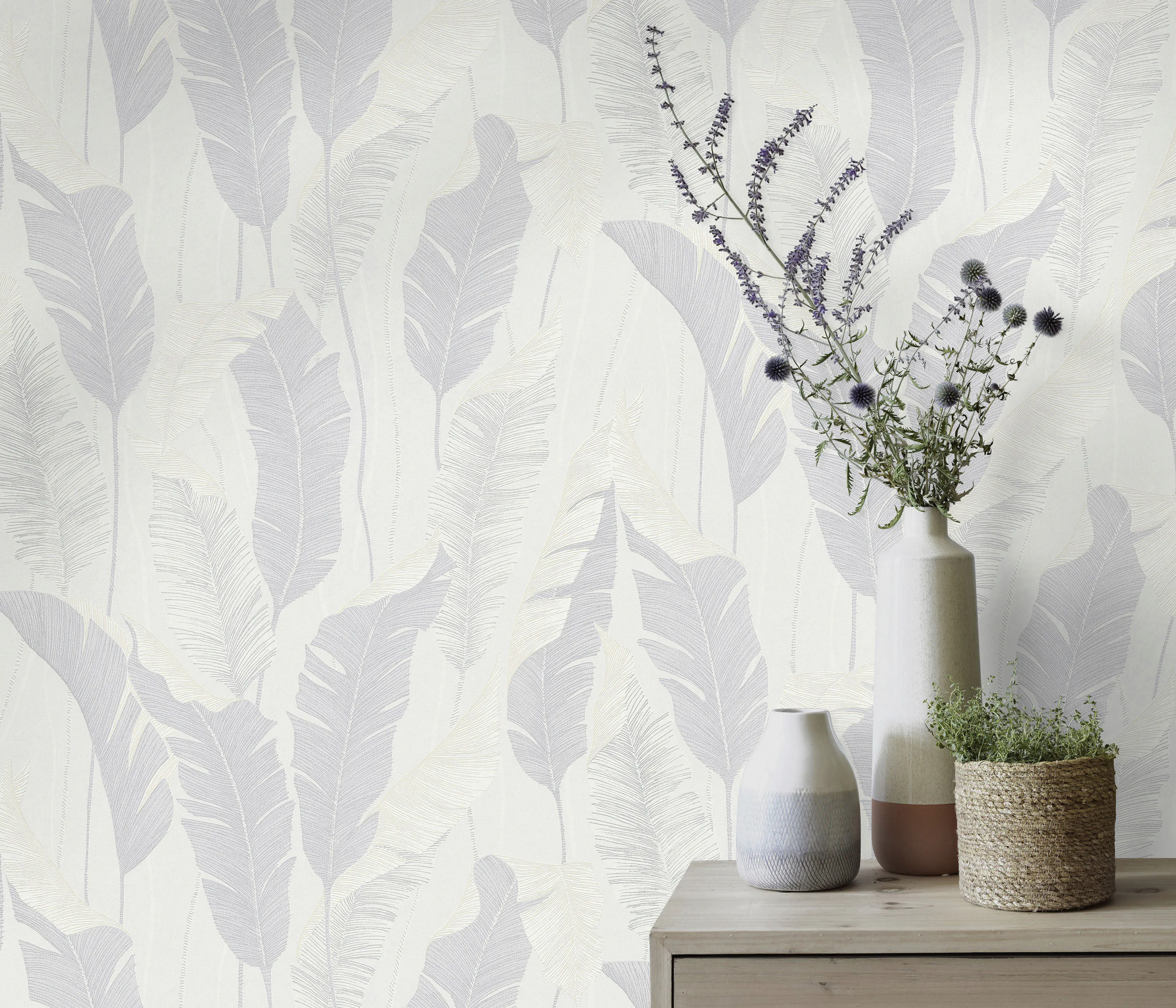 Erismann Vliestapete Floral 4Earth grau 10,05 x 0,53 m