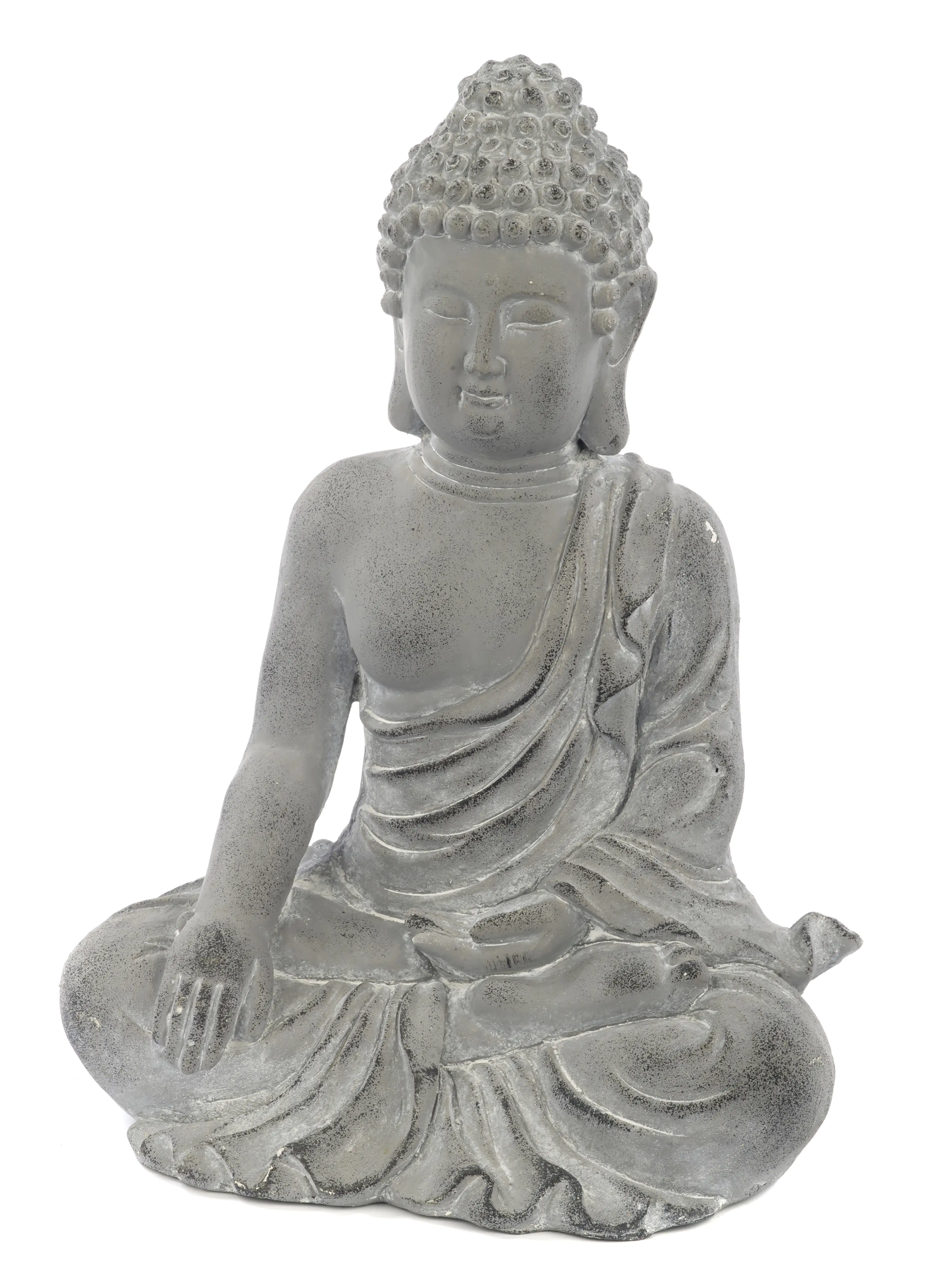 TrendLine Dekofigur Buddha 38 x 28 cm grau 
