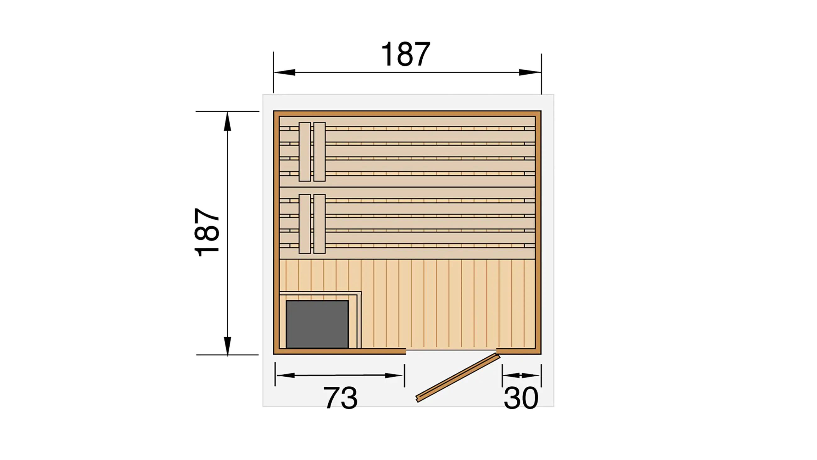 Weka Saunahaus NAANTALI Sparset 9,0 kW OS