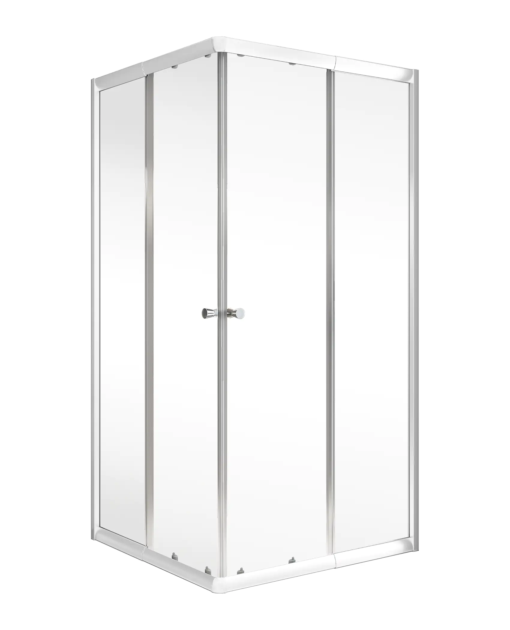 Schulte Eckeinstieg Sunny mit Schiebetür und Klarglas 75 - 90 x 180 cm alpinweiß