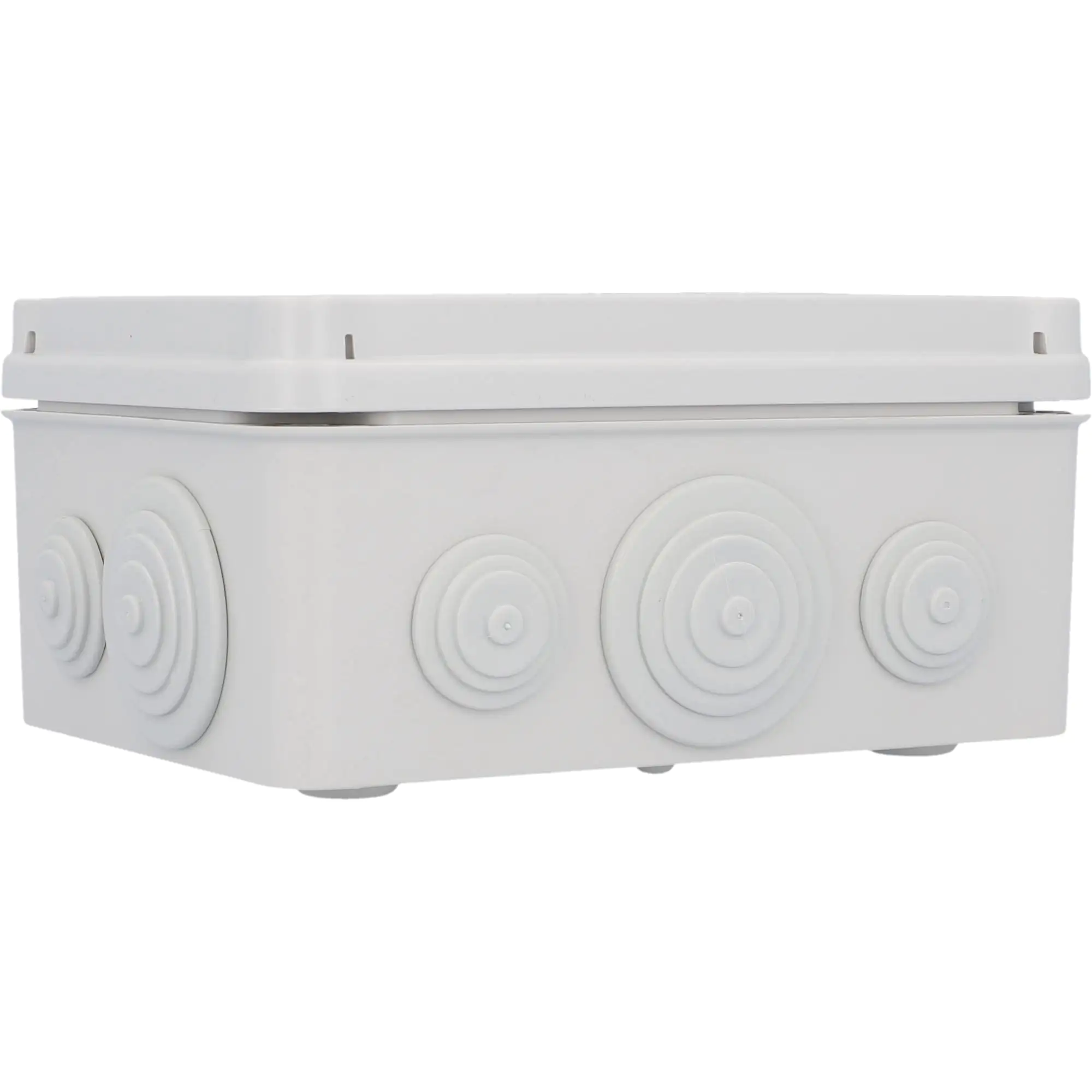 Aufputz- Abzweigdose IP65, mit Schraubdeckel, 175 x 130 x 84 mm, grau