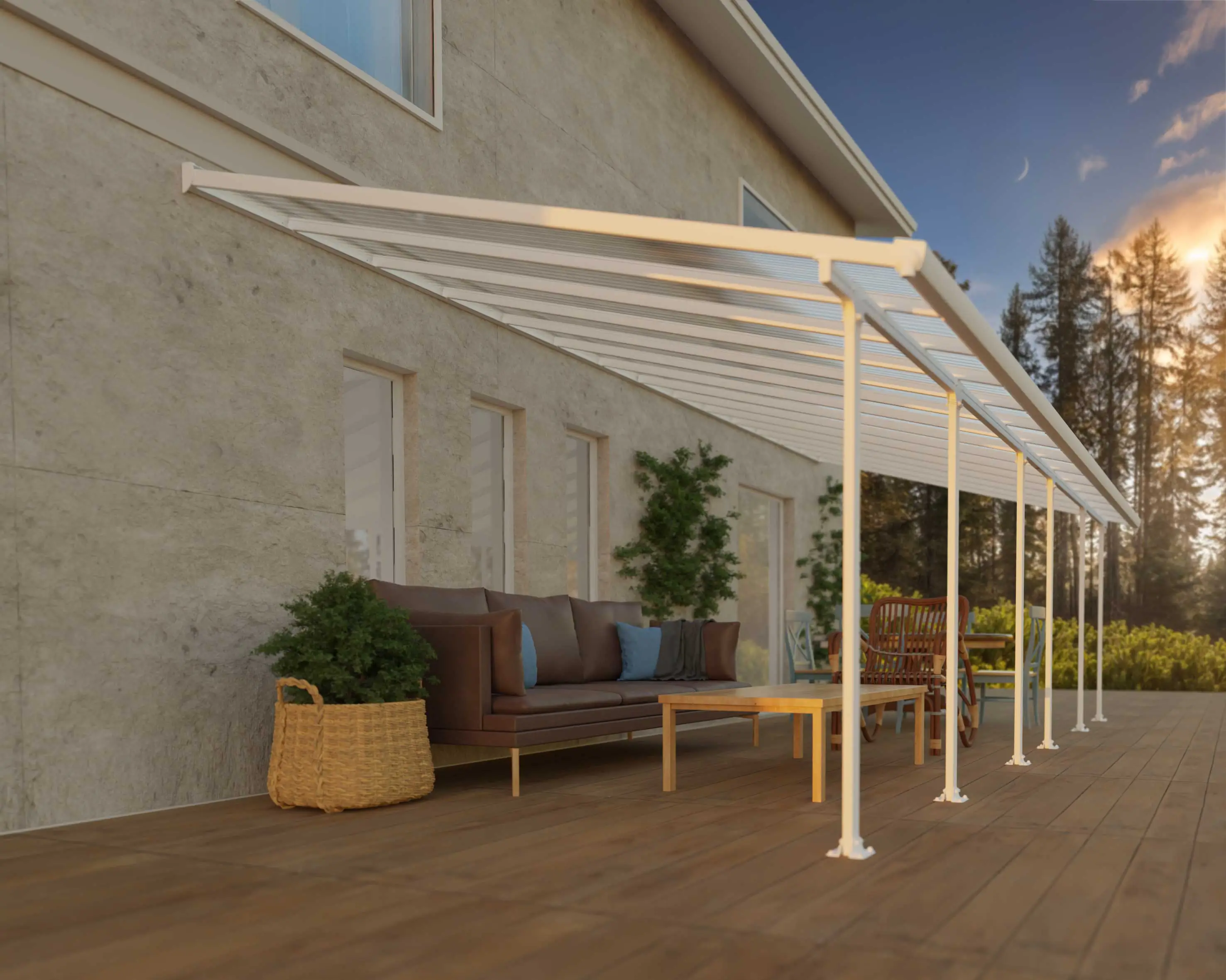 Canopia Terrassendach 850 x 400 cm weiß