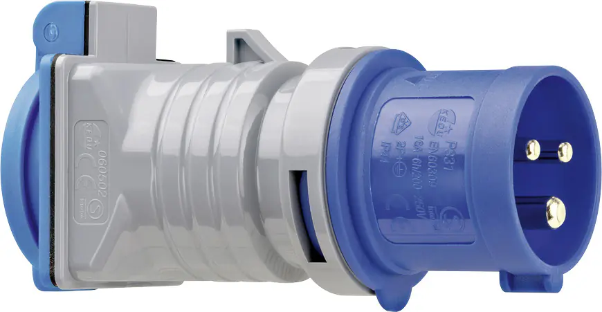 Brennenstuhl CEE-Adapter IP44 CEE-Stecker auf Schutzkontakt-Steckdose