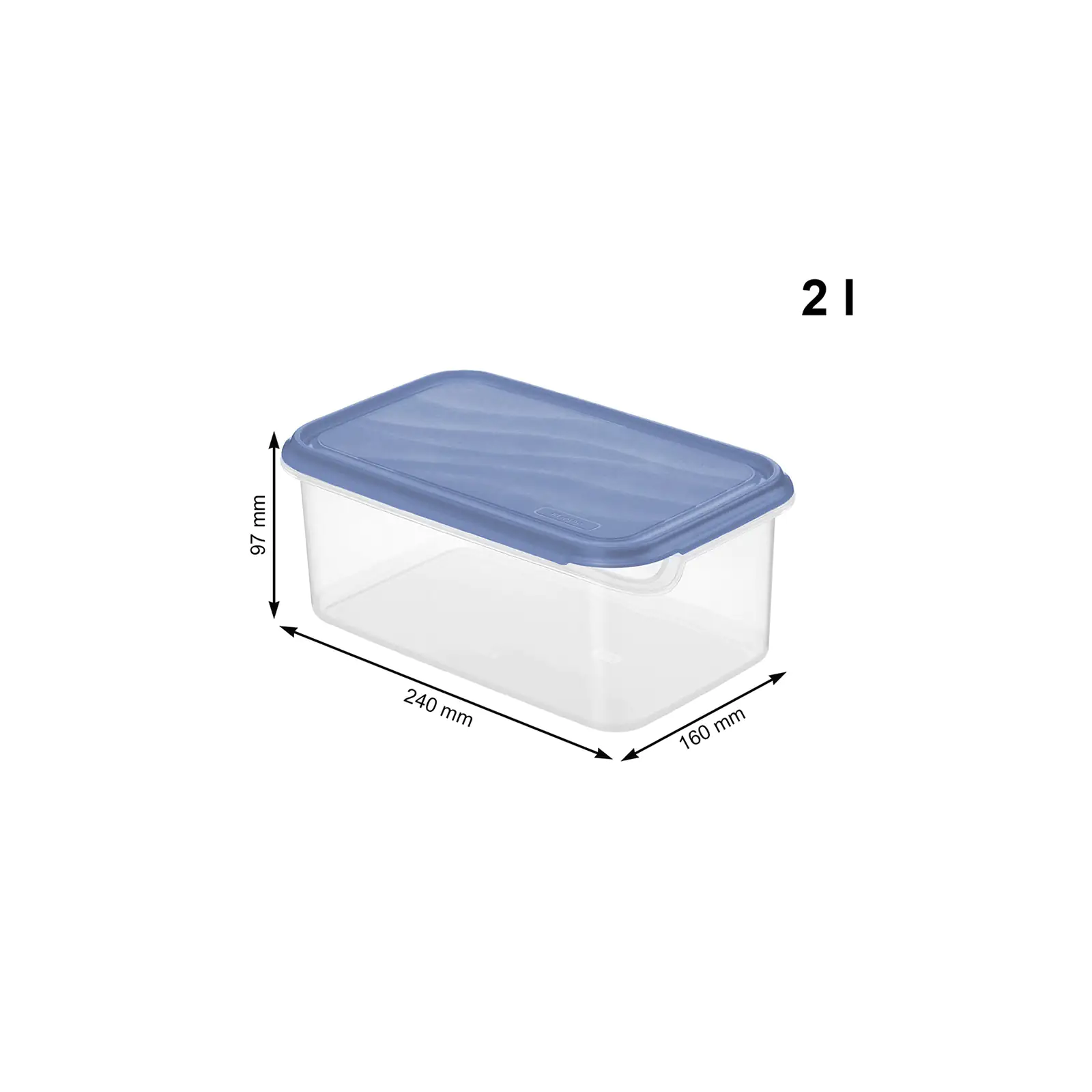 Rotho Kühlschrankdose Rondo 2 l horizon blau