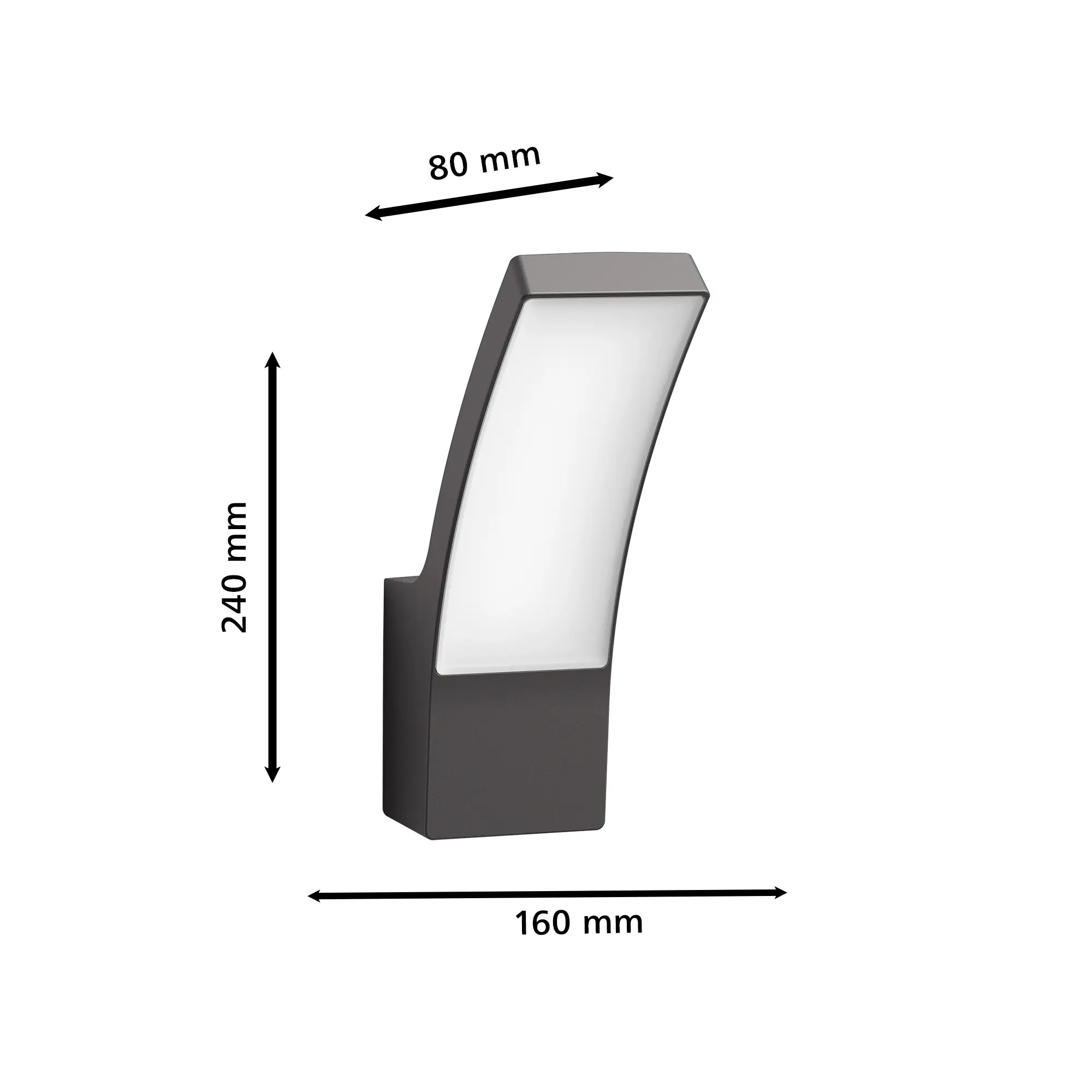 Philips LED Außenwandleuchte Splay anthrazit warmweiß