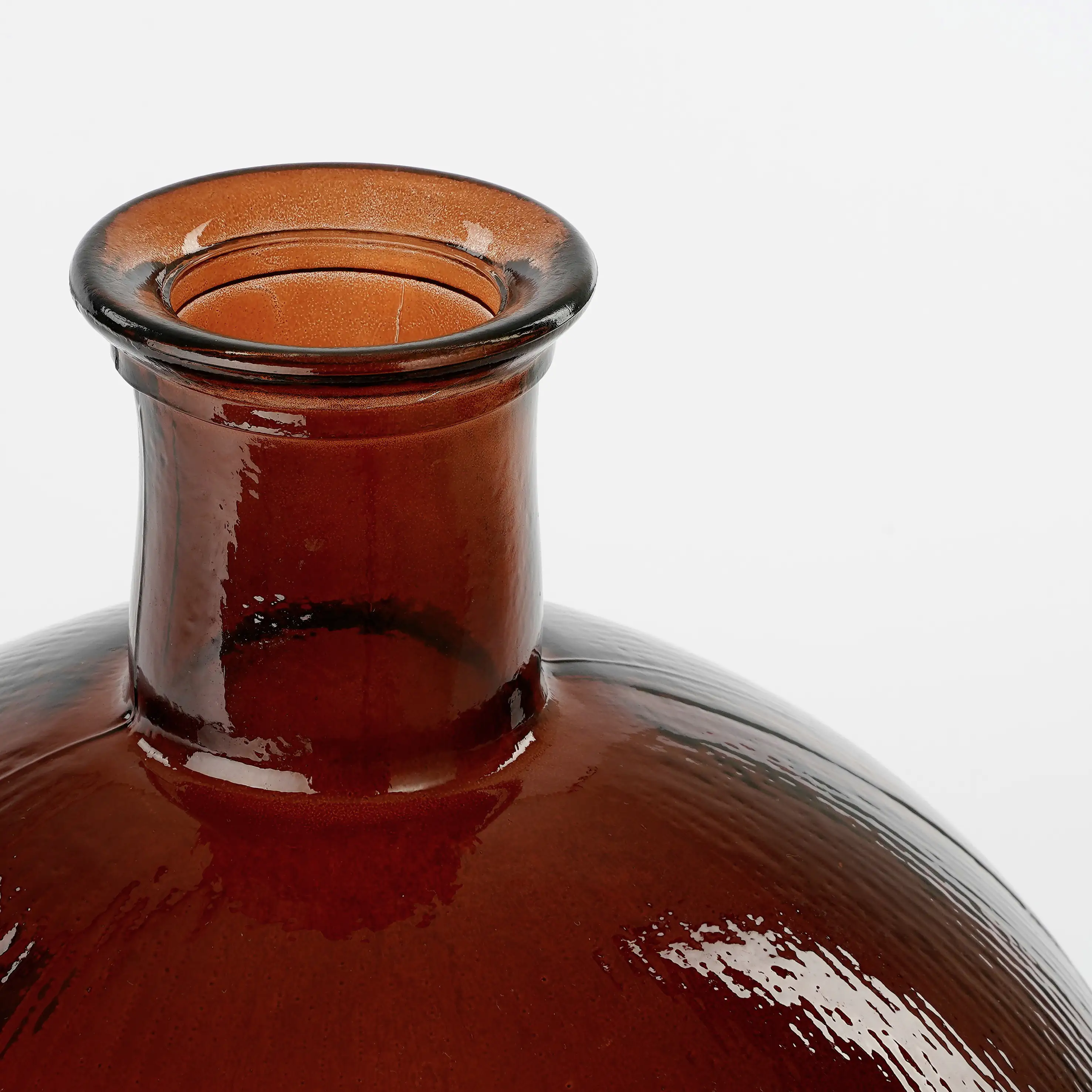 Mica Flasche Firenza dunkelbraun Recyeltes Glas Ø 34 x 42 cm