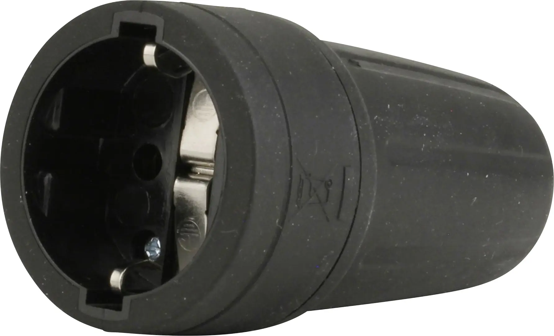 Schutzkontakt-Kupplung Gummi PVC-Ei IP20 schwarz/rot