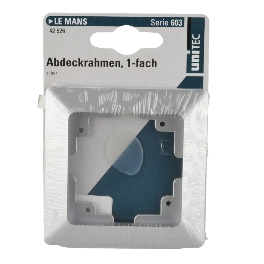 Unitec Abdeckrahmen LeMans 1-fach Serie 603 silber