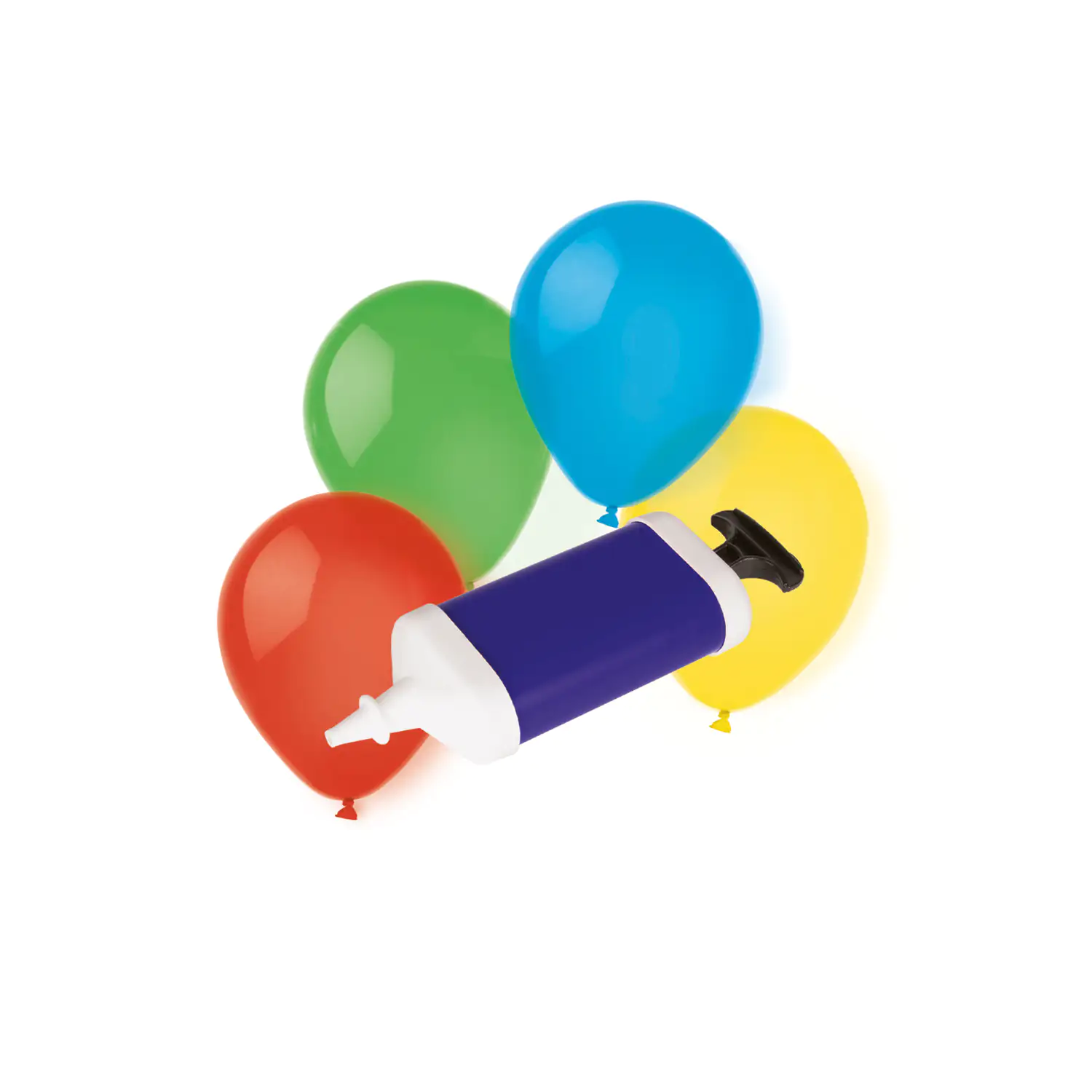 10 Latexballons Standard sortiert mit Pumpe
