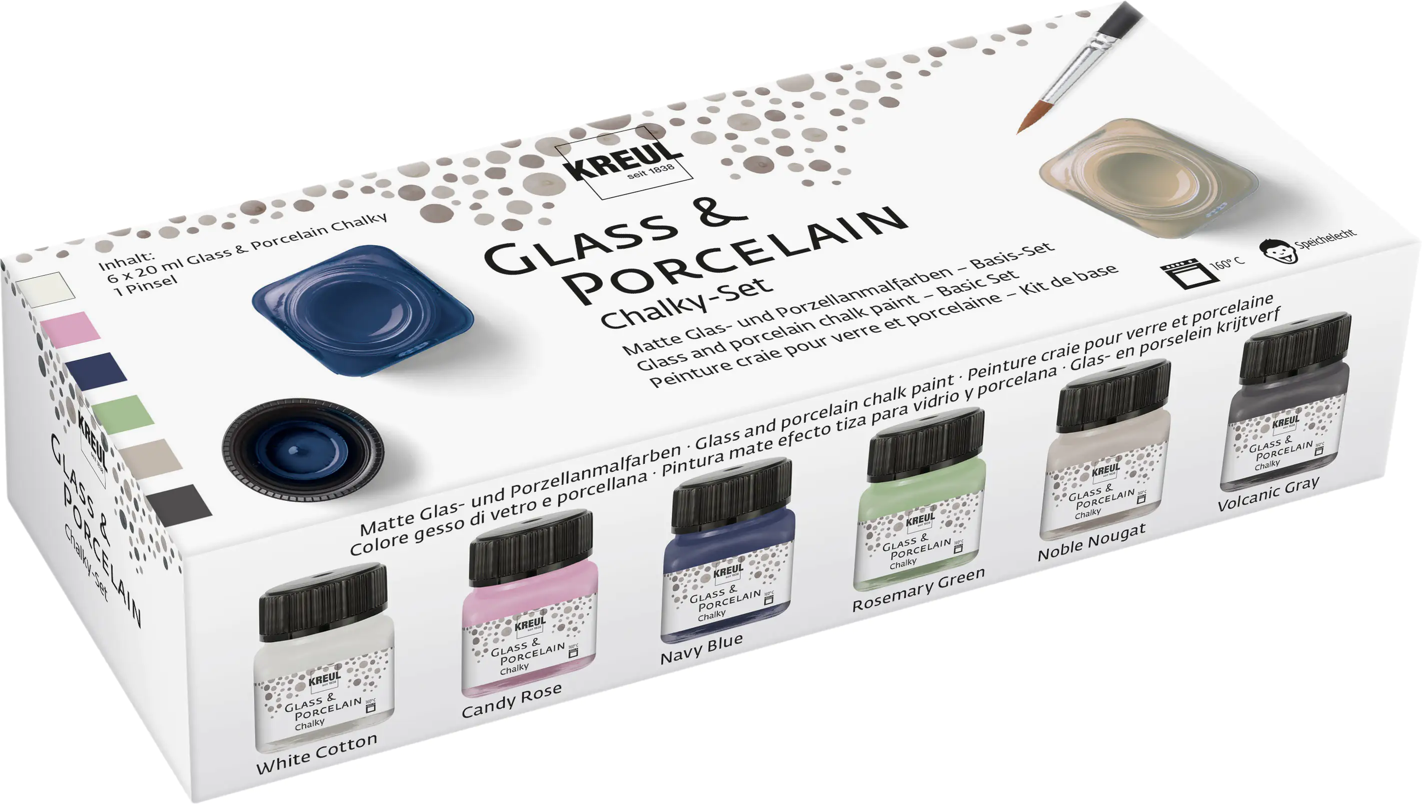 Kreul Glass & Porcelain Chalky Set  6 x 20 ml