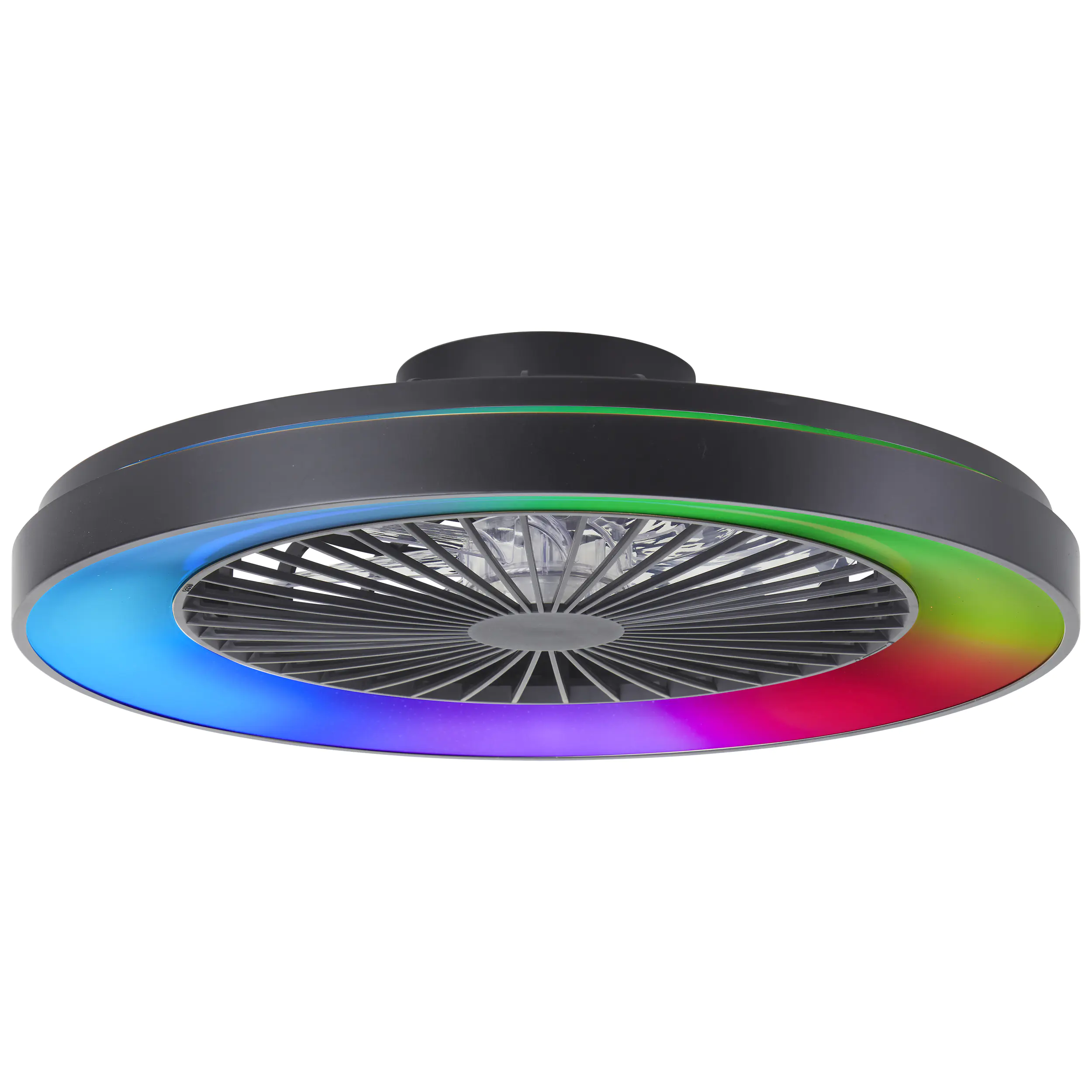 Brilliant LED Deckenleuchte mit Ventilator Mazzaro Ø 58 cm 55 W schwarz