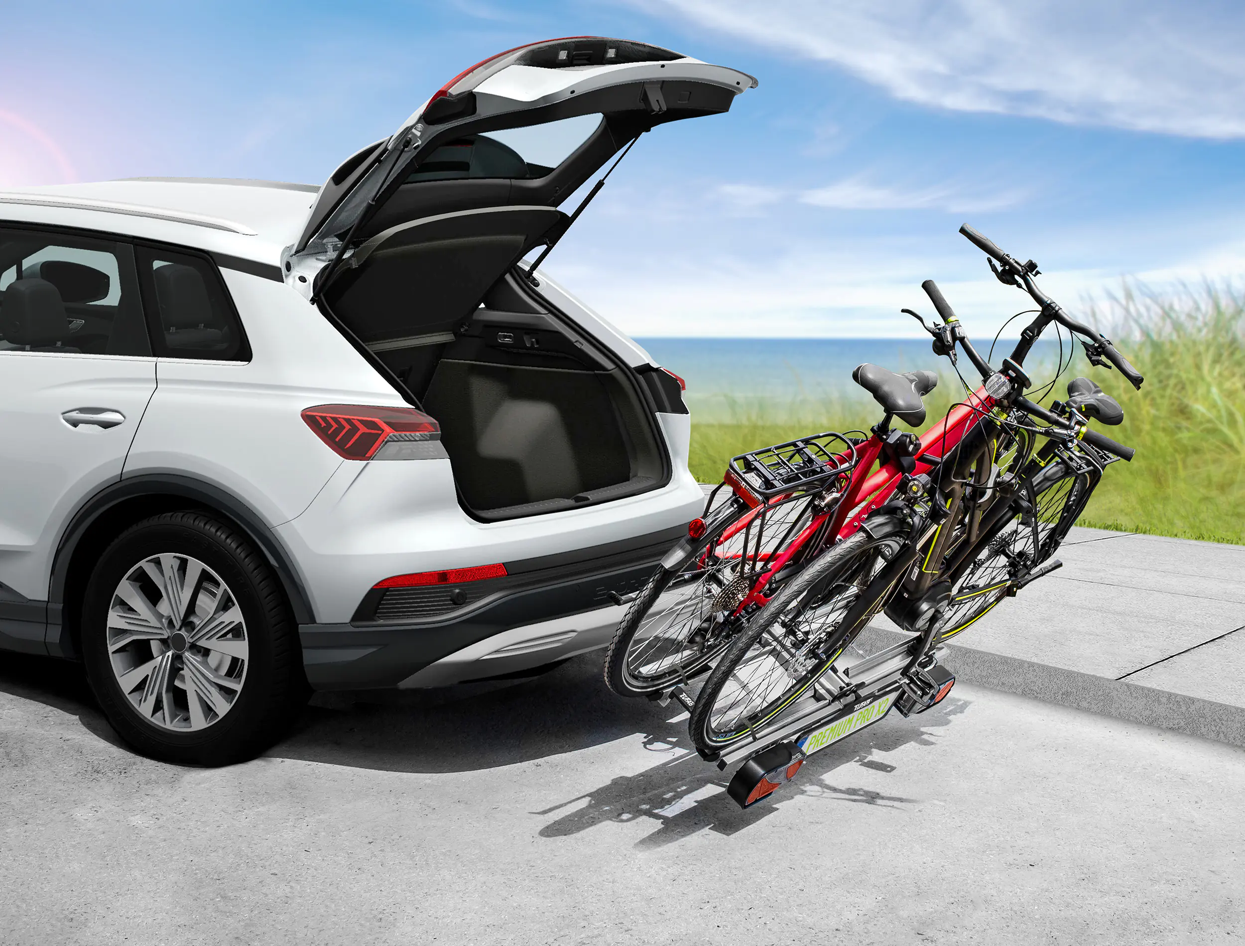 EUFAB Fahrradheckträger PREMIUM PRO X2 für 2 Fahrräder komplett vormontiert