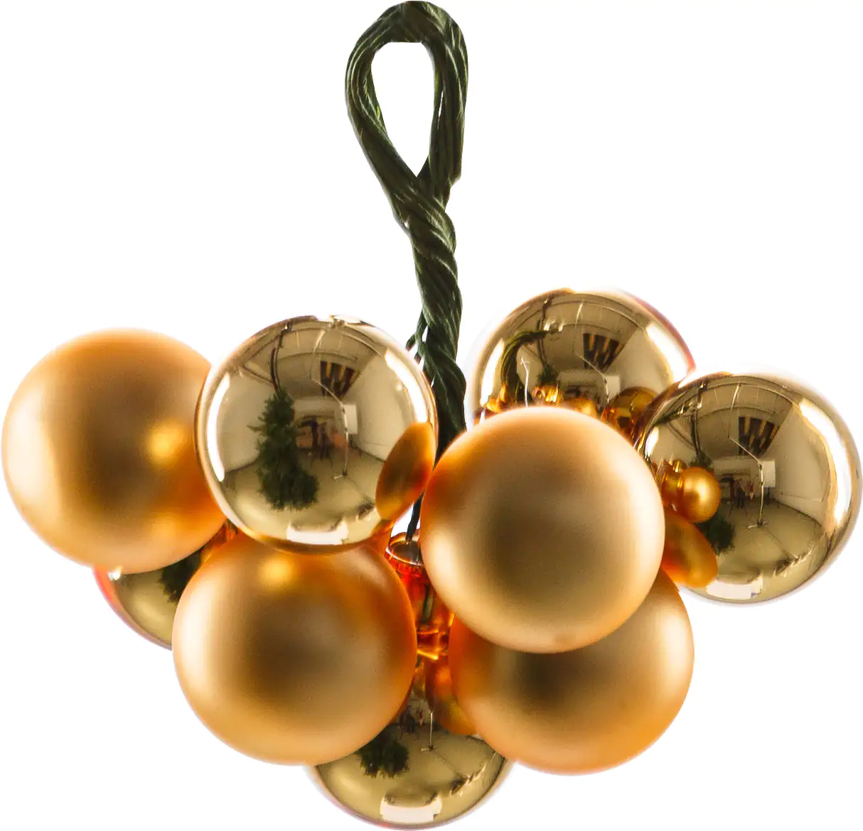TrendLine Weihnachtskugeln aus Glas auf Draht Ø 2 cm gold 10 Stück