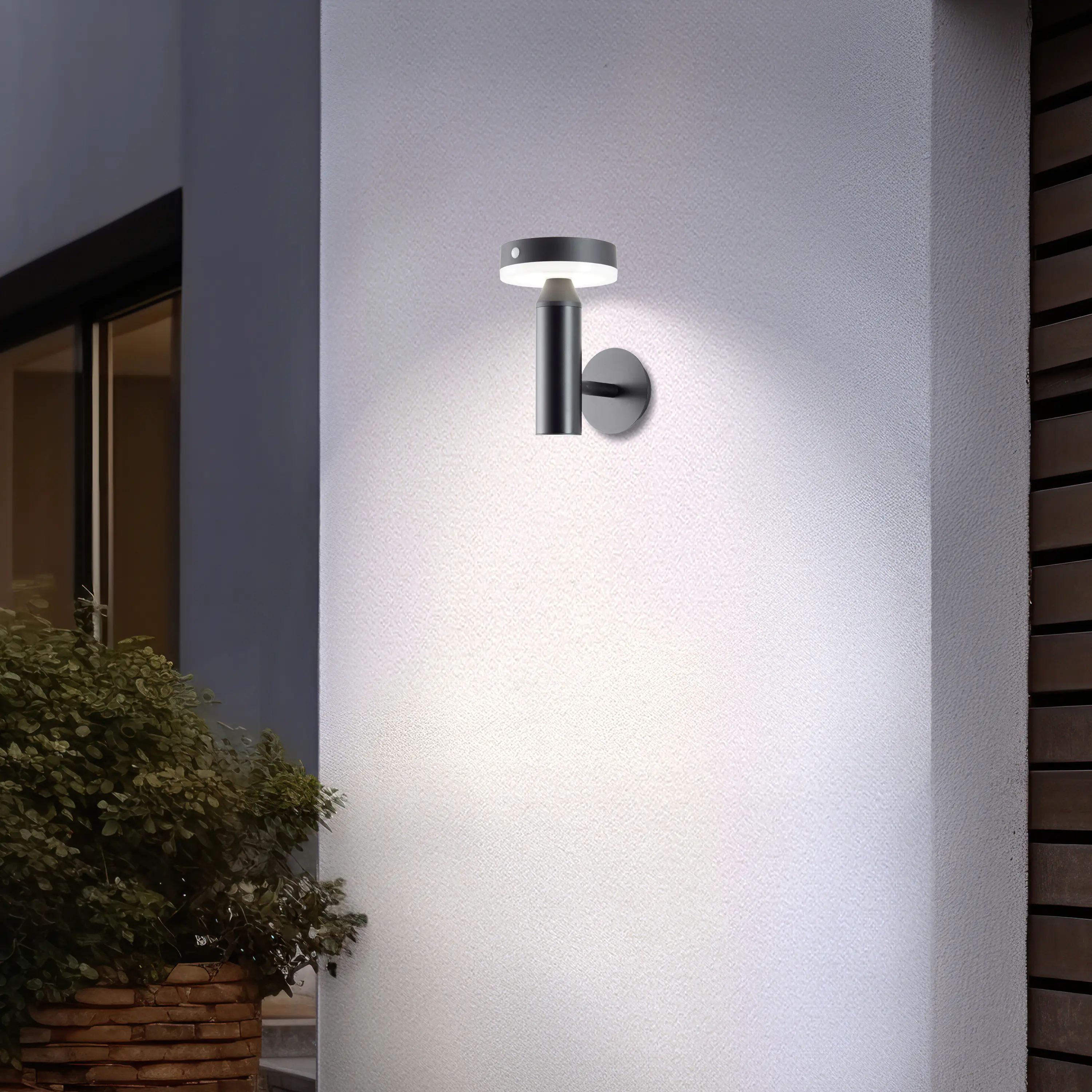Brilliant Solar-Außenwandleuchte Magua  4W neutralweiß