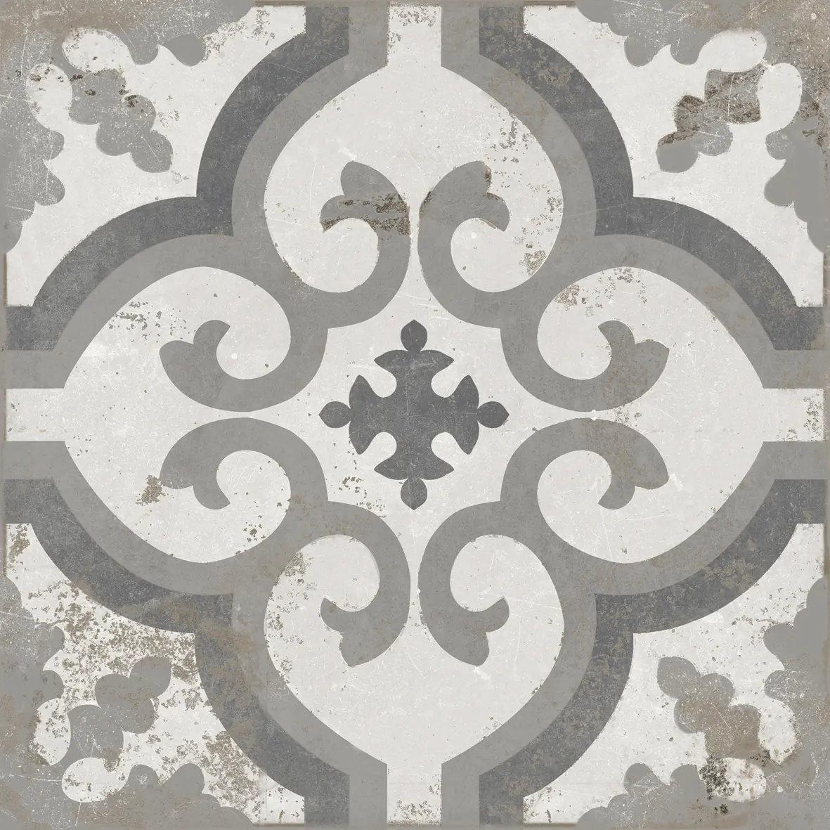Bodenfliese Feinsteinzeug Zeta 20 x 20 cm grau