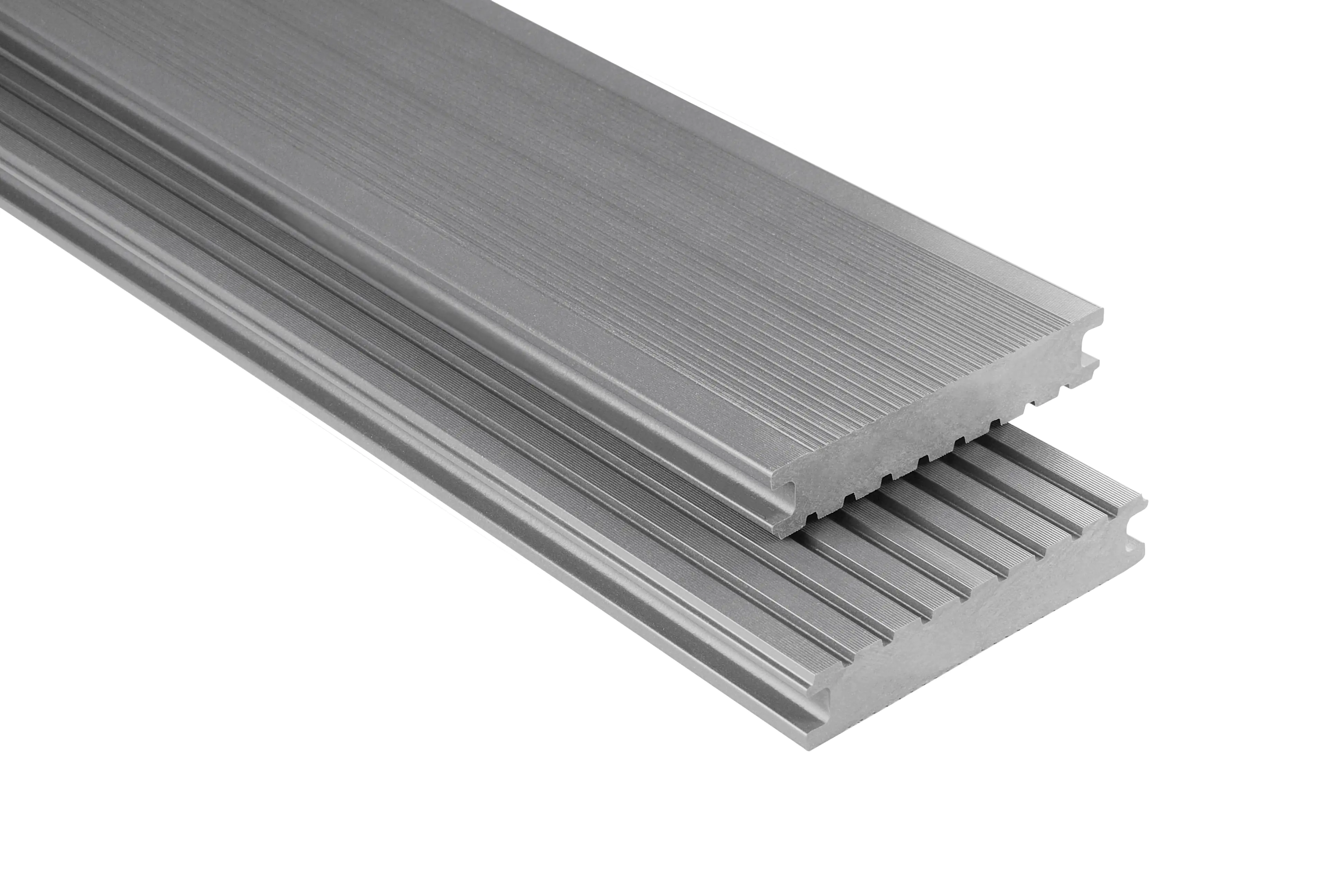 Kovalex Terrassendiele WPC Standard V 14,5 x 2,6 cm grau glatt Meterware