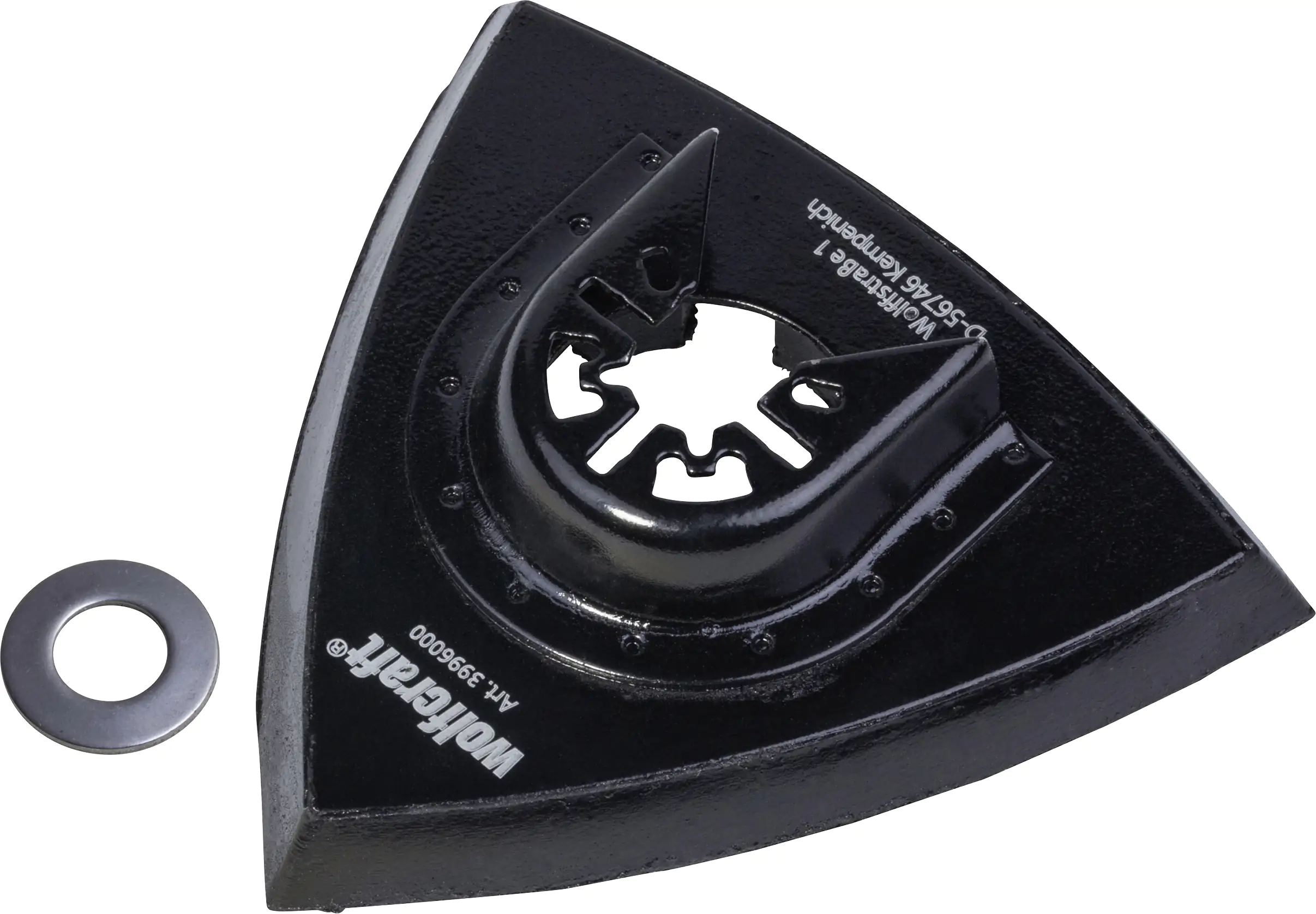 Wolfcraft Delta Schleifplatte 93 mm für Bosch PMF Multifunktions-Werkzeug