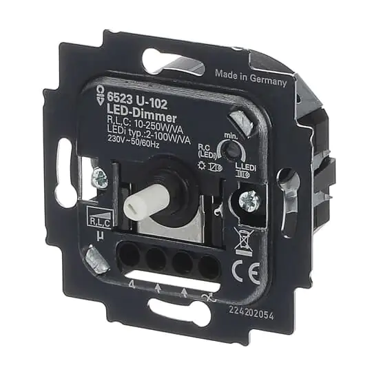 Busch-Jaeger Drehdimmer 2-100 Watt UP, LED, 2-100 W 6523 U-102