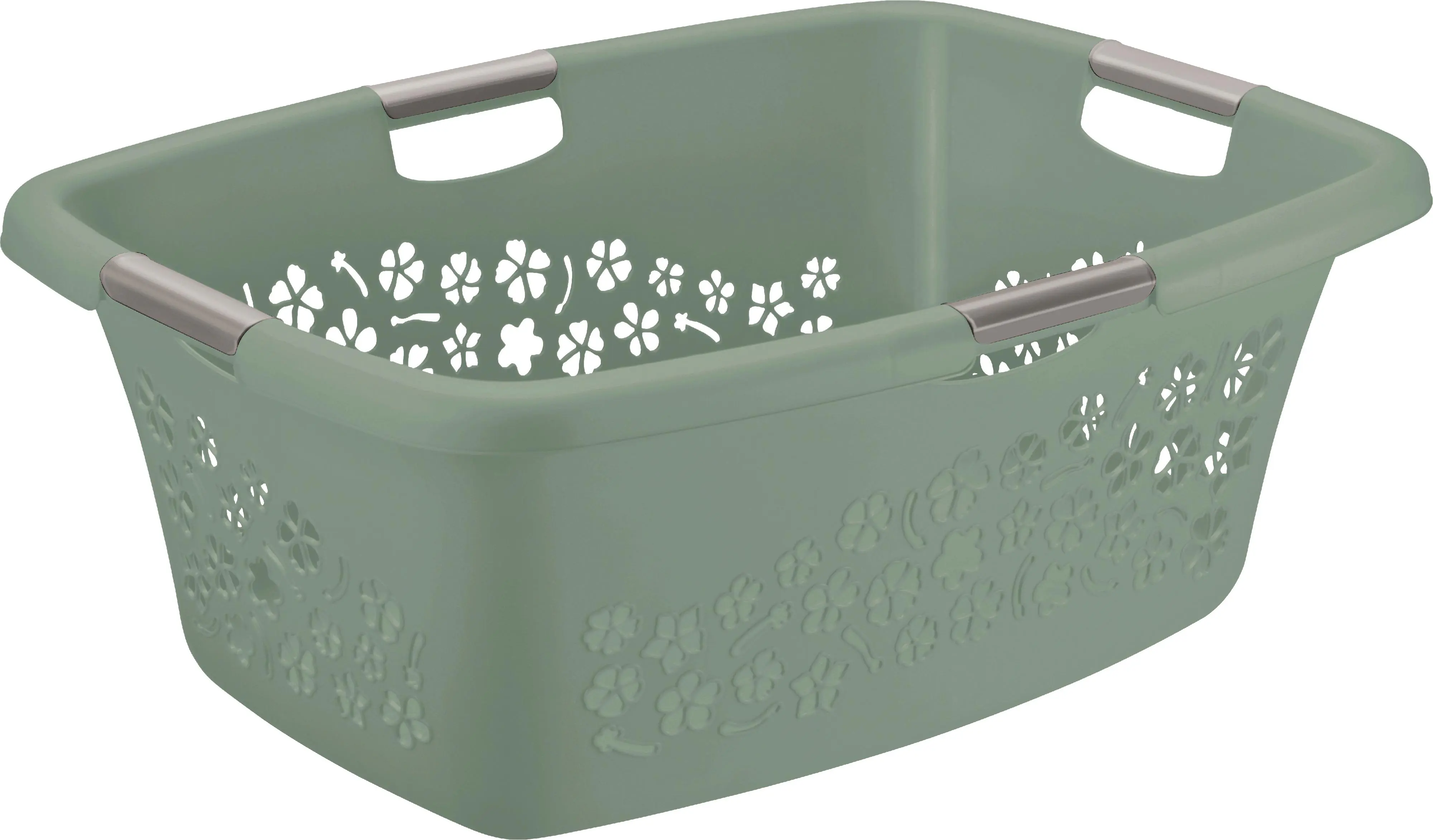 Rotho Wäschekorb Flowers 50 l mistletoe green
