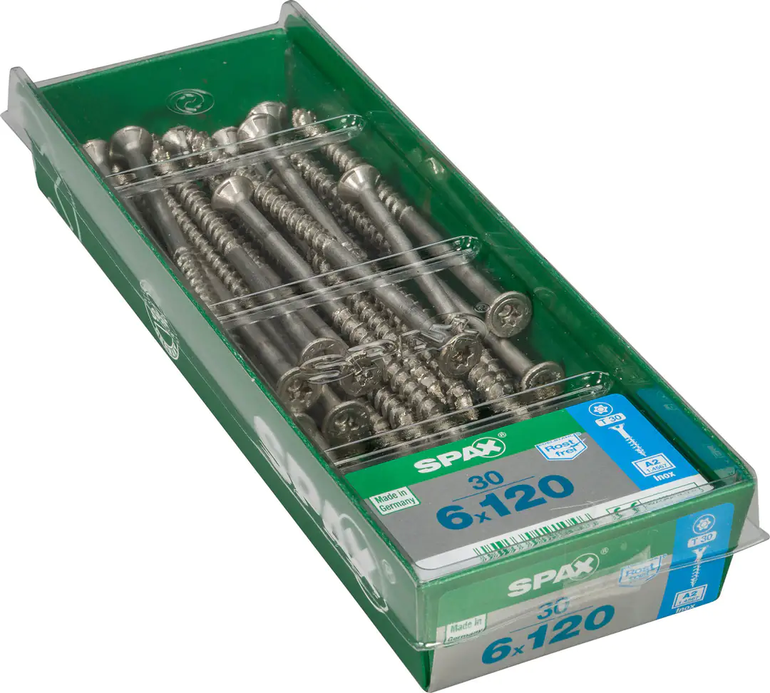 Spax Universalschrauben 6.0 x 120 mm TX 30 - 30 Stück Edelstahl