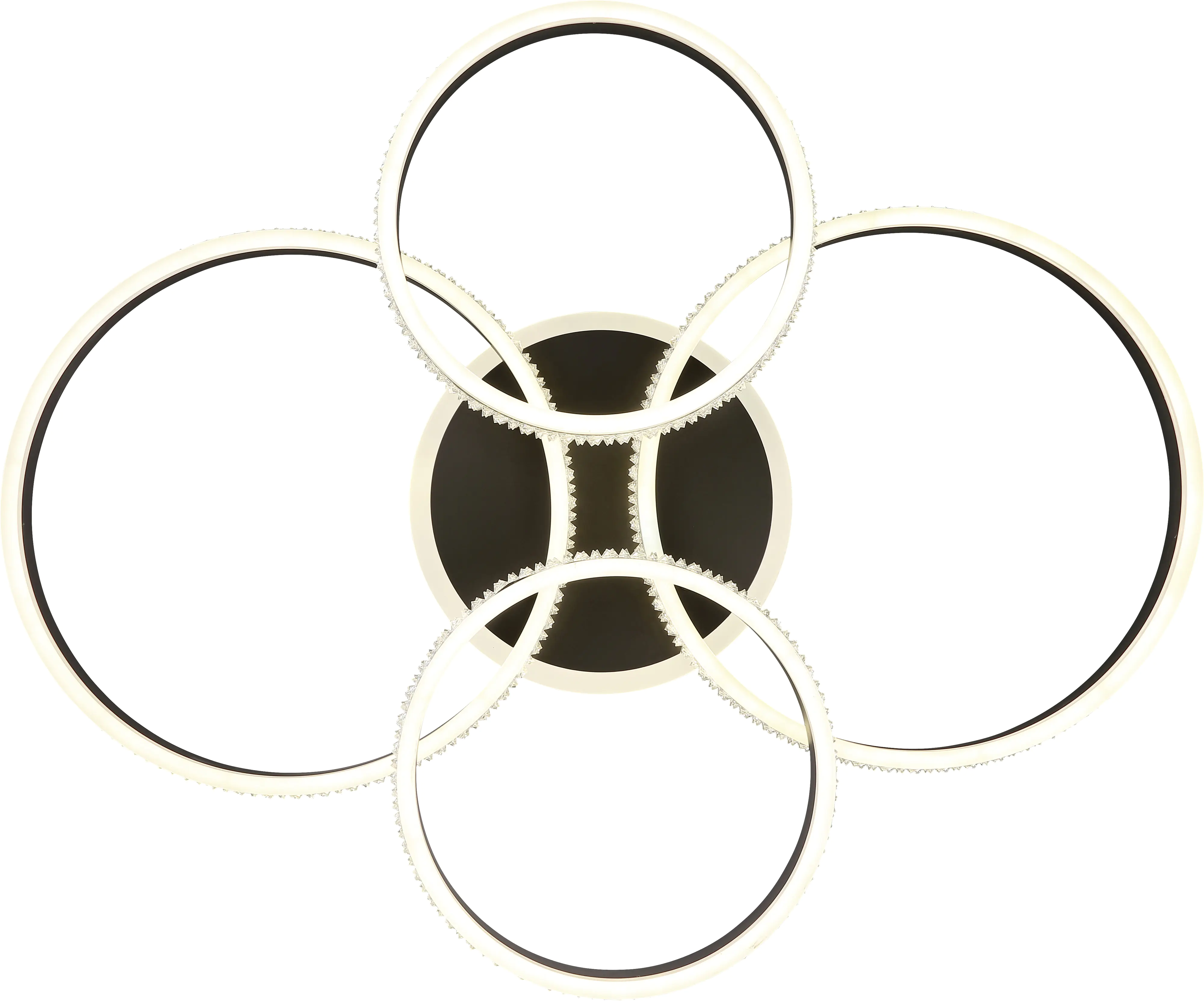 Globo LED Deckenleuchte Grouni 4 Ringe 85x68,5 cm warmweiß-kaltweiß
