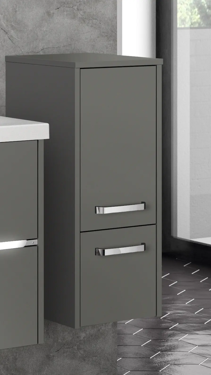 Pelipal Highboard Berlin quarzgrau 72 x 30 x 33 cm