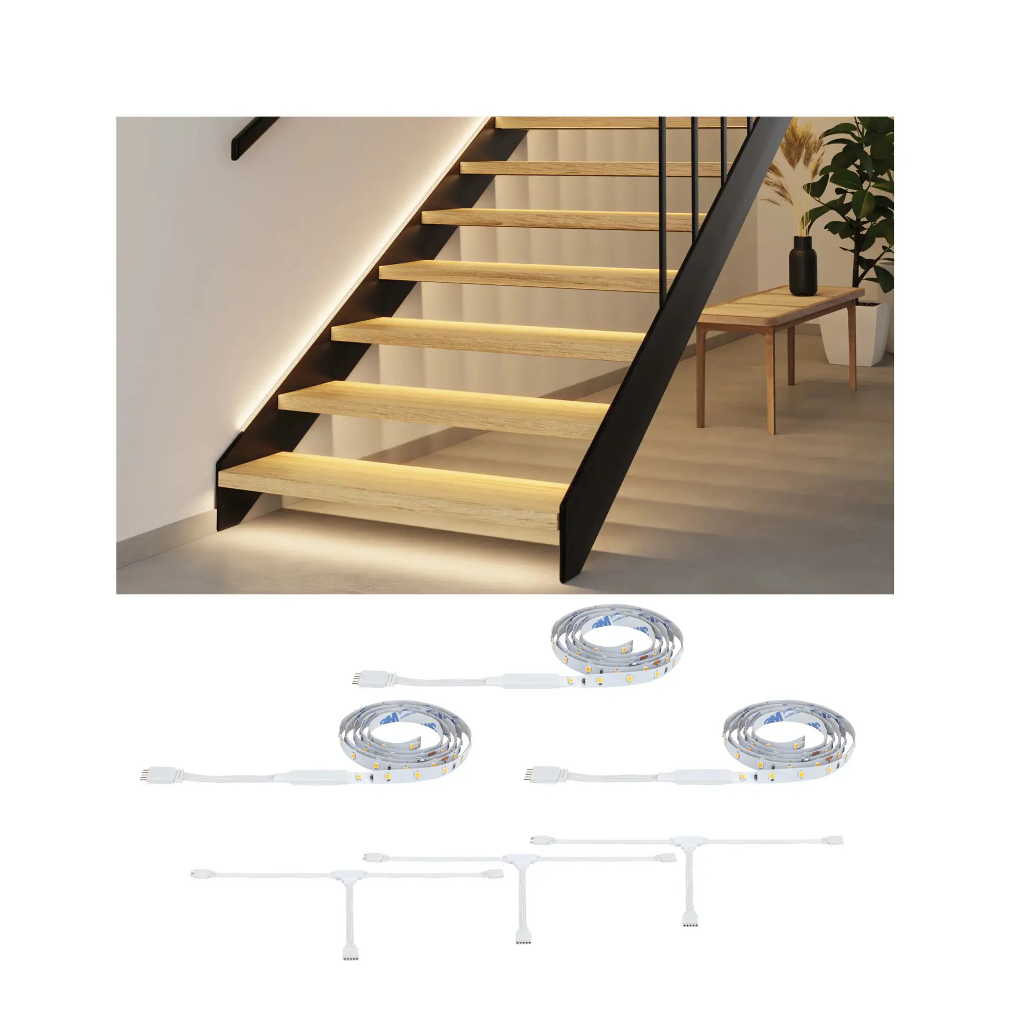 Paulmann LED-Streifen MaxLED Erweiterungsset 3 x 1 m 0,6 W warmweiß weiß dimmbar