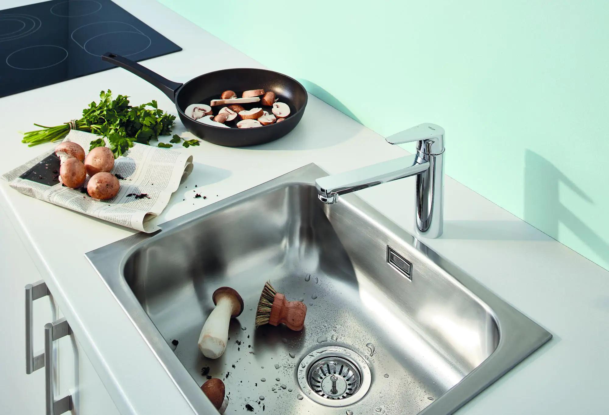 Grohe Quickfix Küchenarmatur Edge chrom