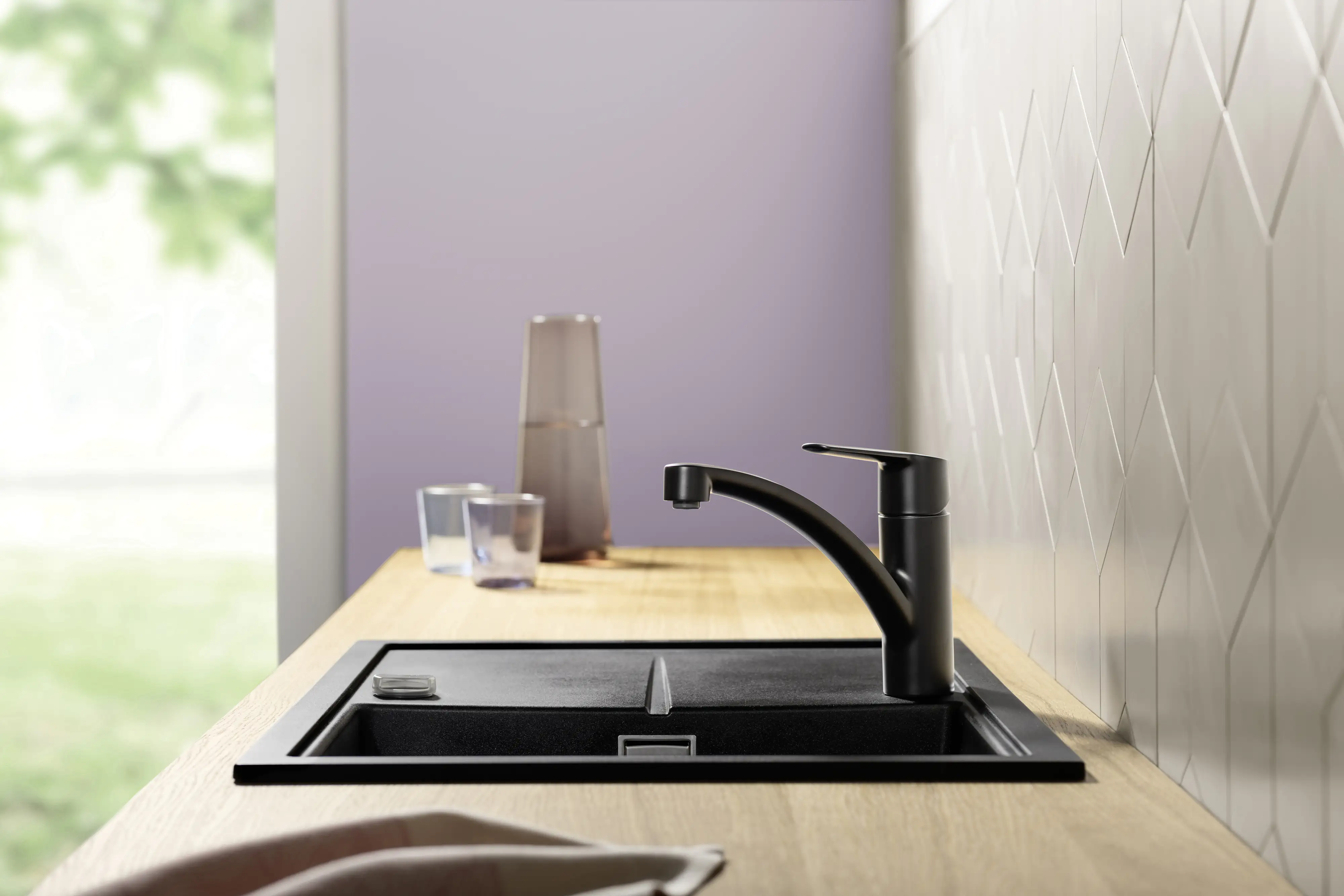 Grohe Quickfix Küchenarmatur START schwarz matt