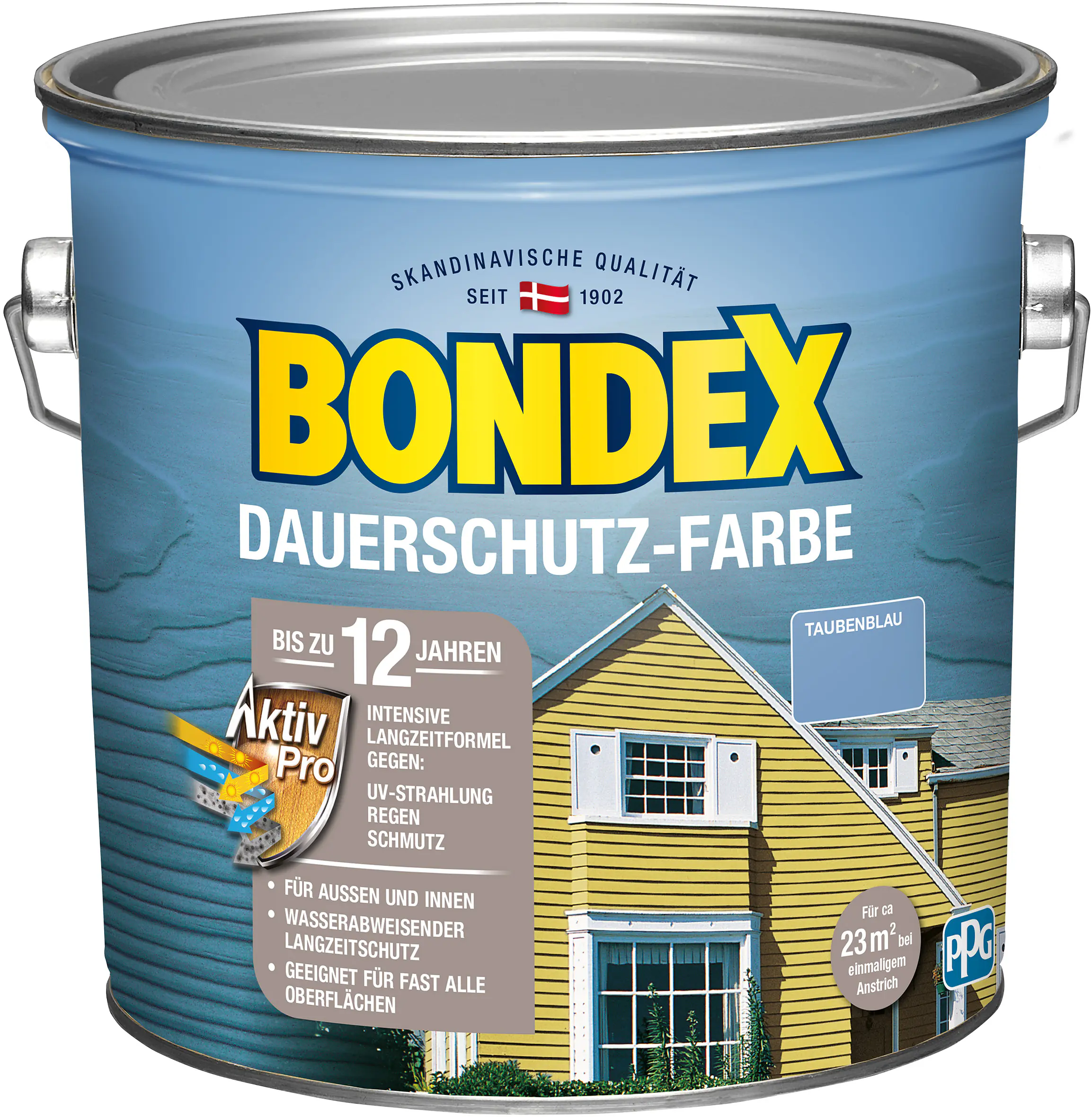 Bondex Dauerschutz-Holzfarbe 2,5 L taubenblau
