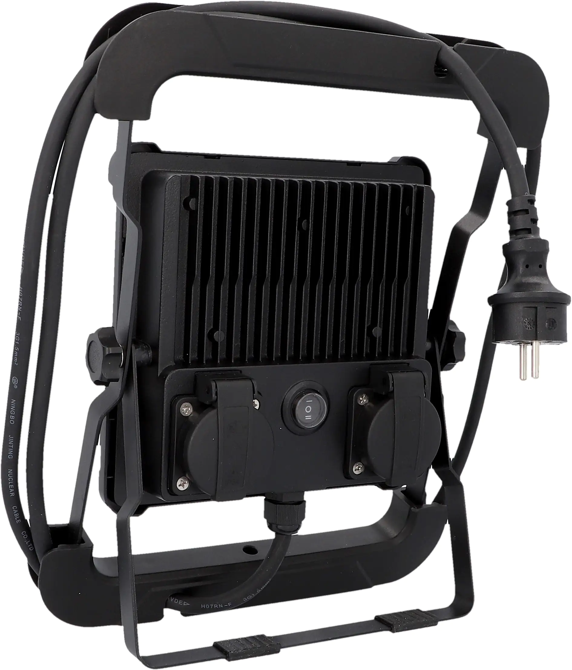 Unitec LED Arbeitsstrahler mit 2 Steckdosen 50 Watt, 4000 lm, 1,7m, tragbar