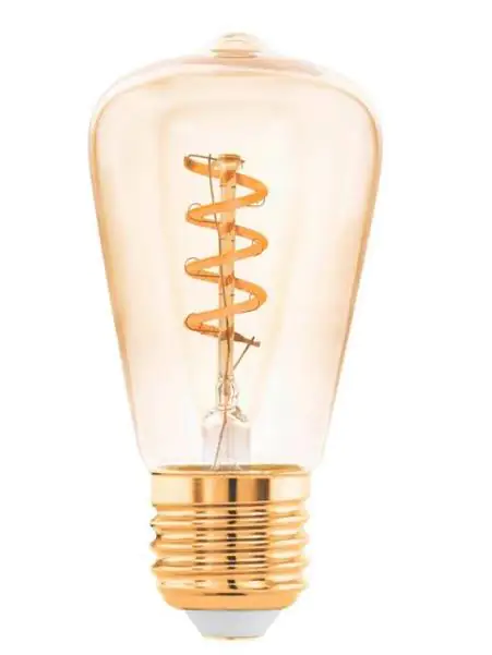 Eglo LED Leuchtmittel Edison ST64 E27 4W amber dim