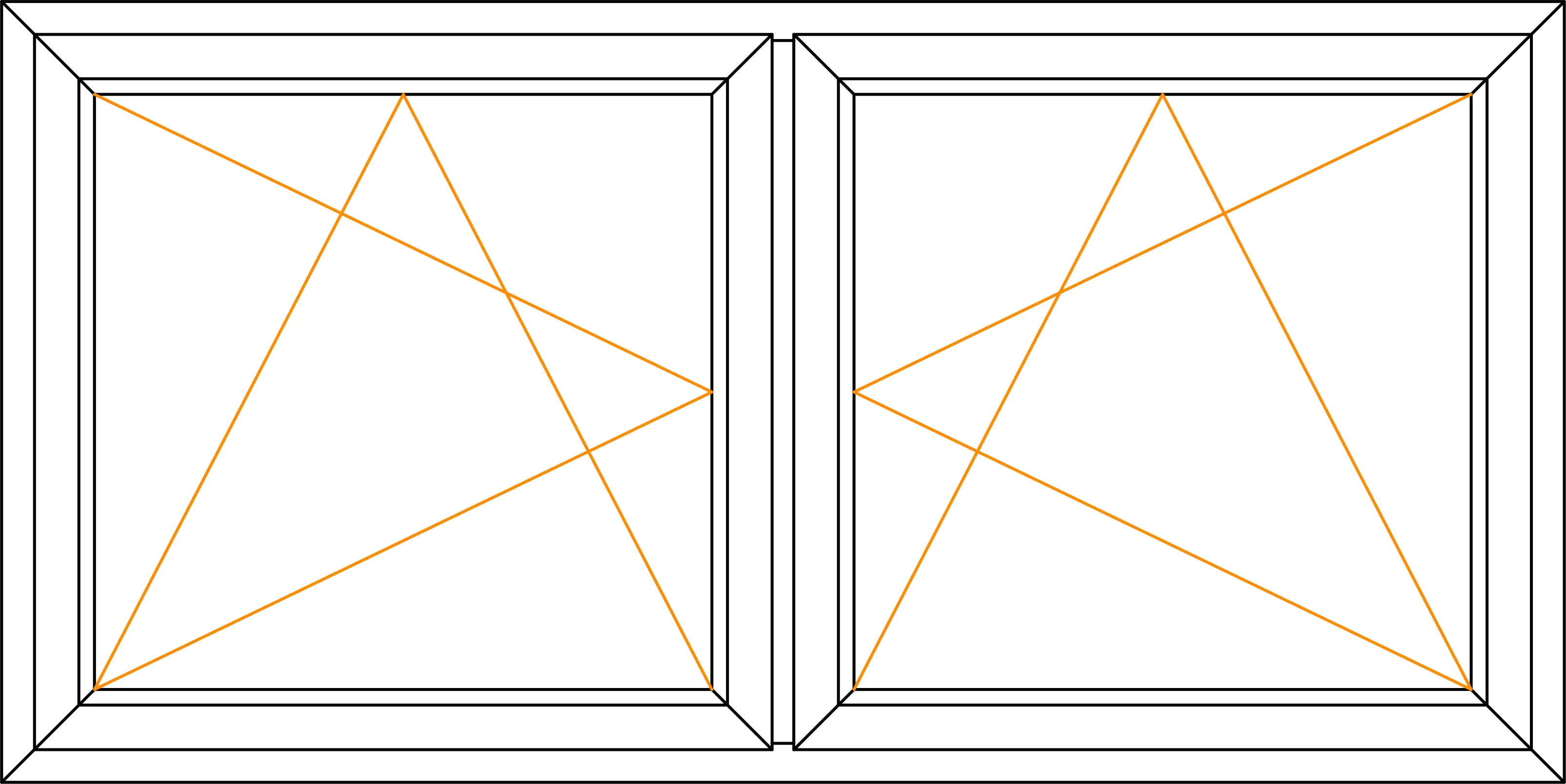 Meeth Kunststofffenster 155 x 125 cm 2-flg. Dreh-Kipp/Dreh-Kipp weiß