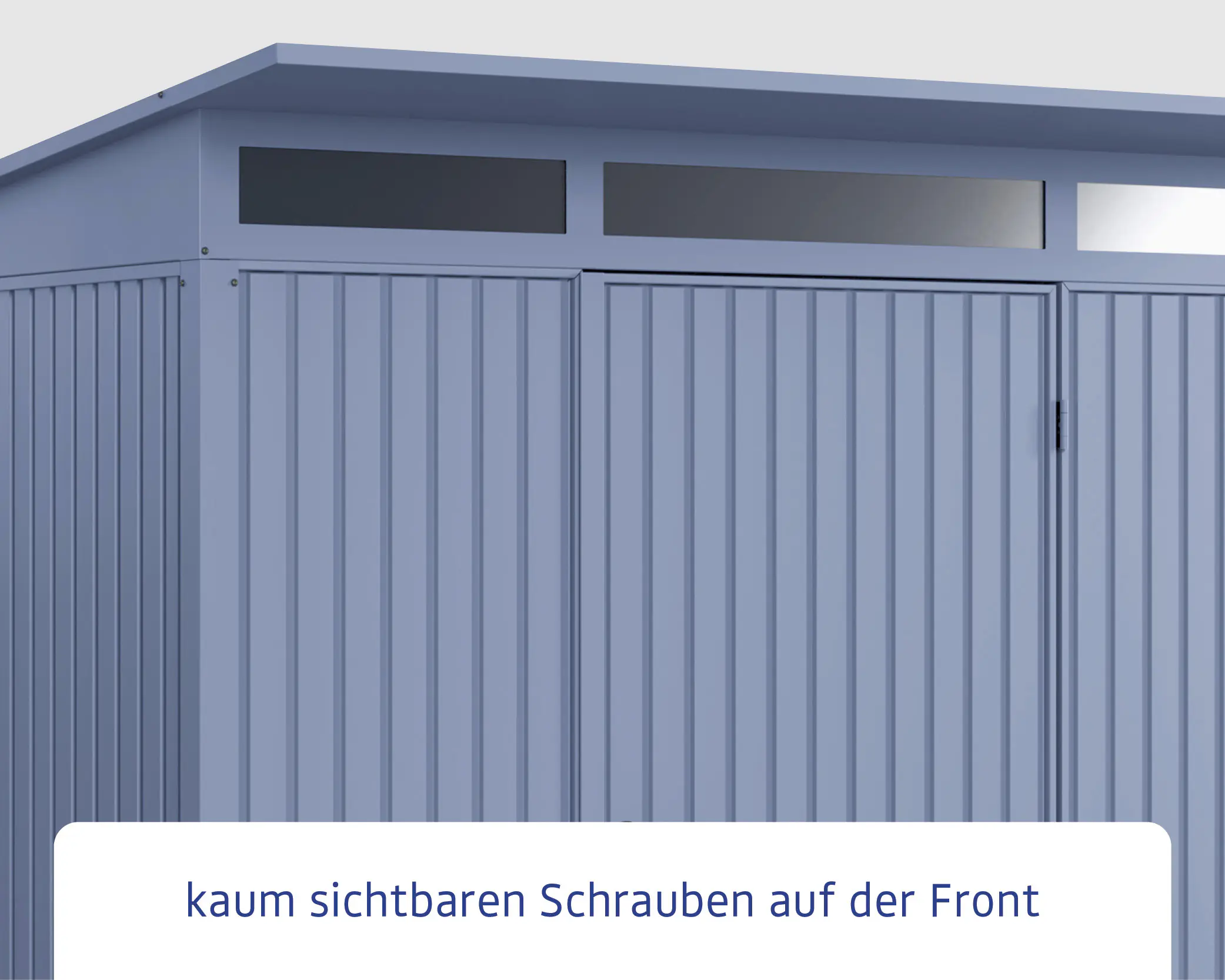 EcoStar Gerätehaus Trend-P Typ 1 taubenblau 247,9 x 153 x 228,6 cm