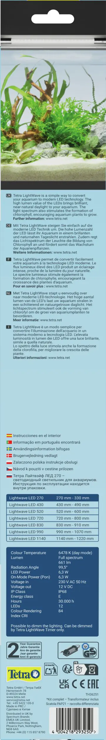 Tetra Aquariumbeleuchtung LightWave Set 270