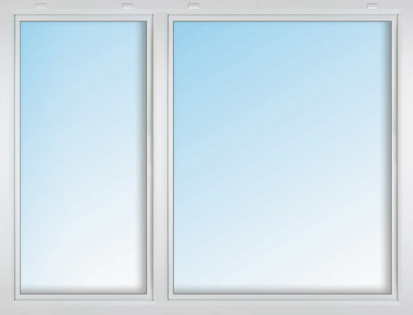 Meeth Kunststofffenster 140 x 150 cm 2-flg. Dreh-Kipp/Dreh-Kipp links weiß