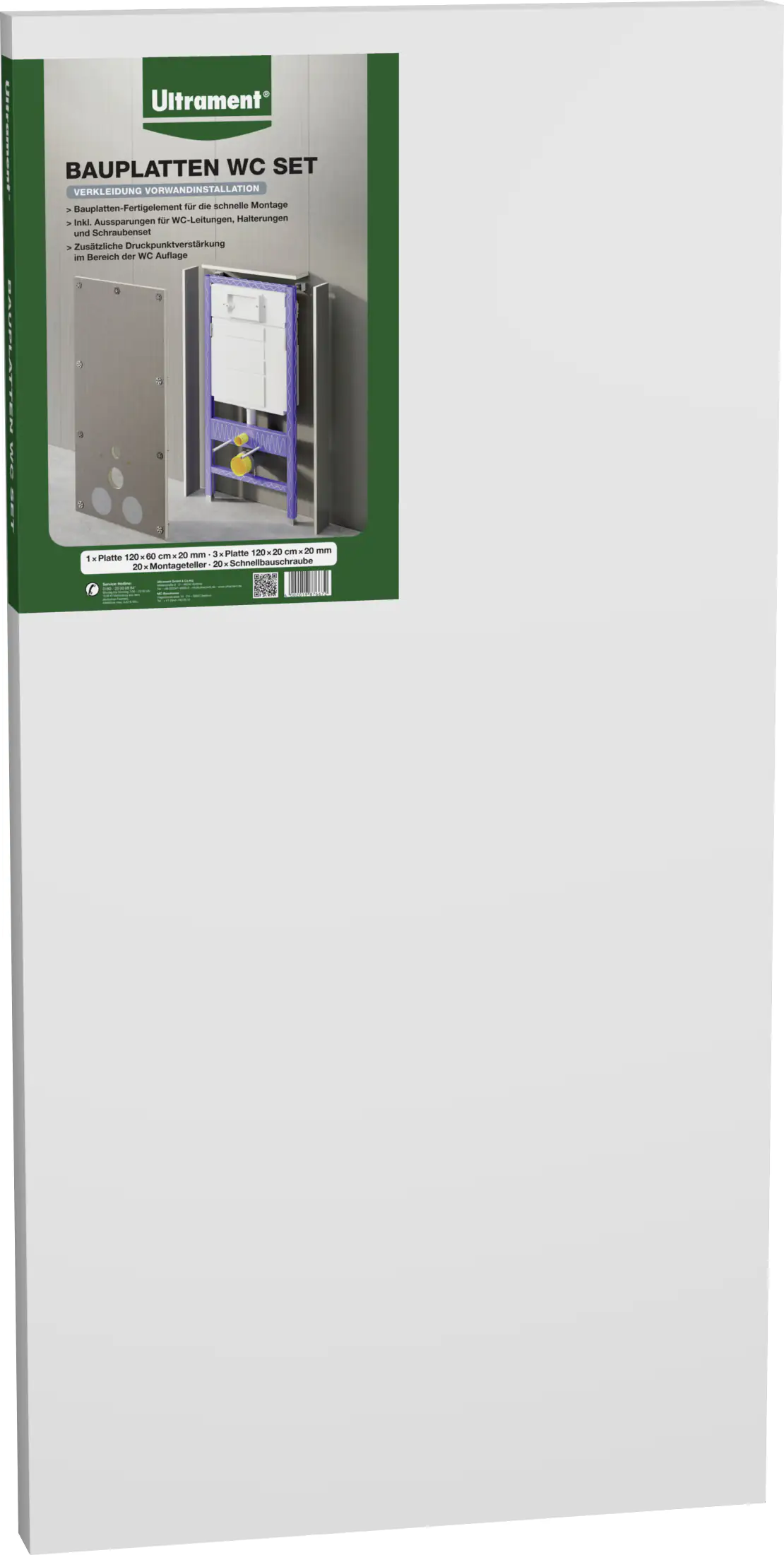 Ultrament Bauplatte WC-Set 120 x 60 cm