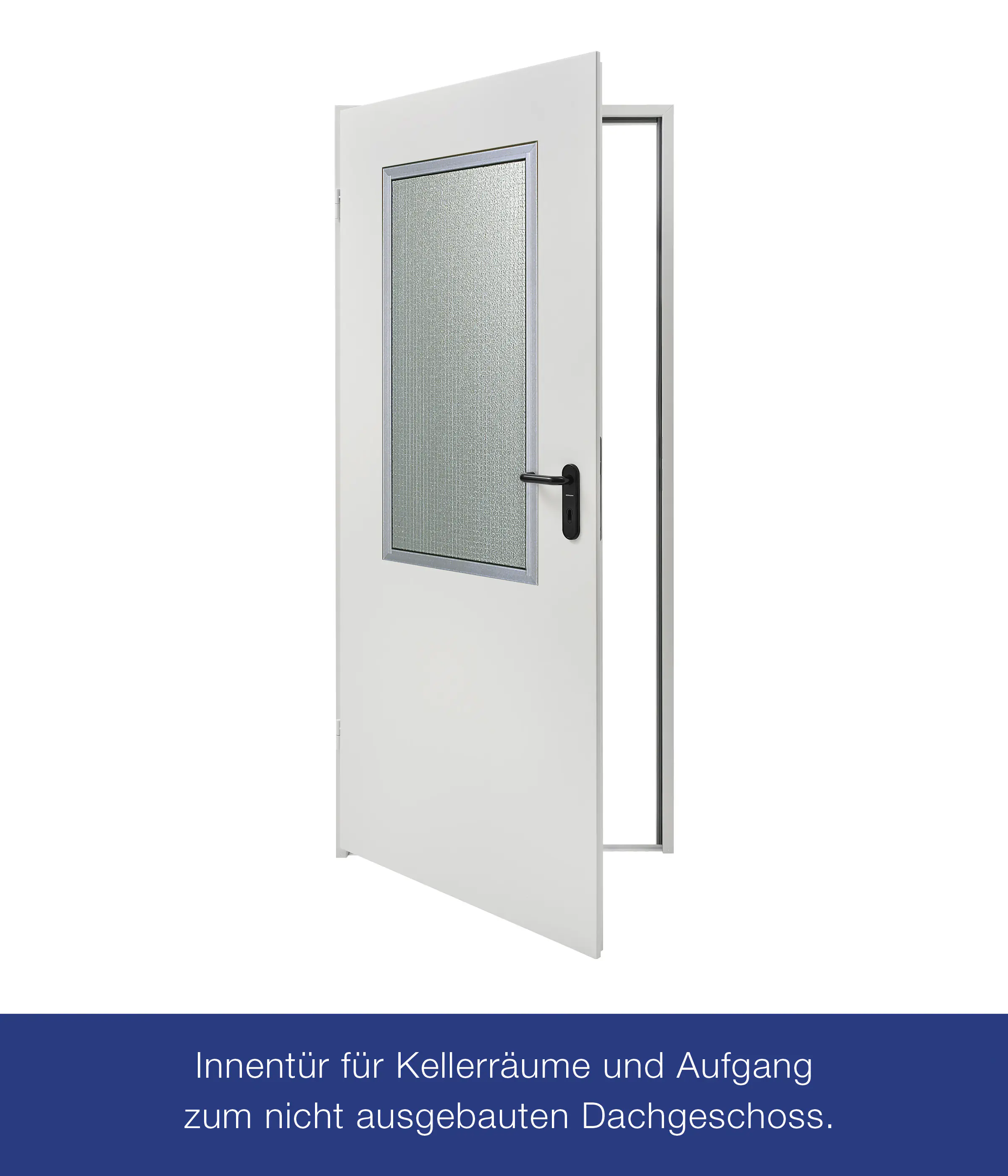 Hörmann Innentür ZK mit Lichtausschnitt verkehrsweiß 87,5 x 200 cm DIN links
