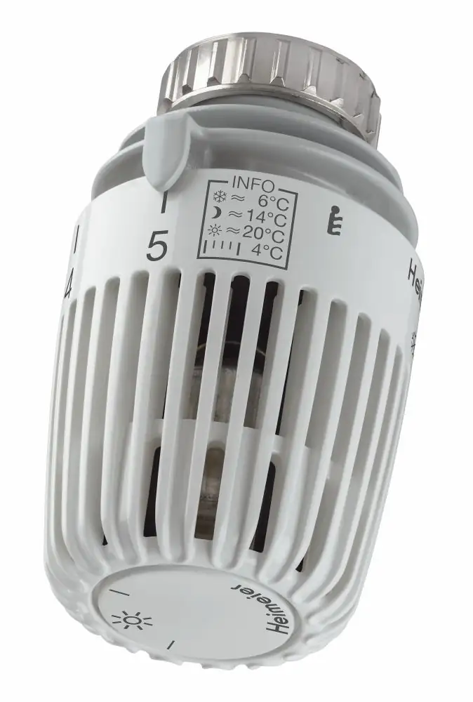 Heimeier Thermostatkopf Typ K fester Fühler, M30 Anschluss, weiß
