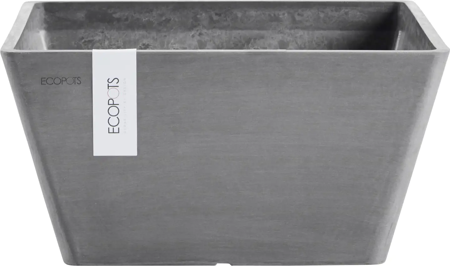 Ecopots Pflanztopf Berlin 25 x 25 x 12,8 cm grau