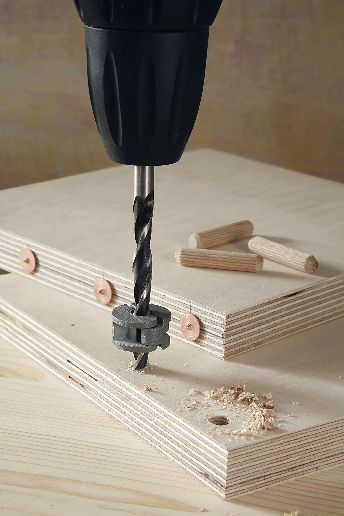 Wolfcraft Tiefenstopp 3-teilig Ø 6, 8, 10 mm
