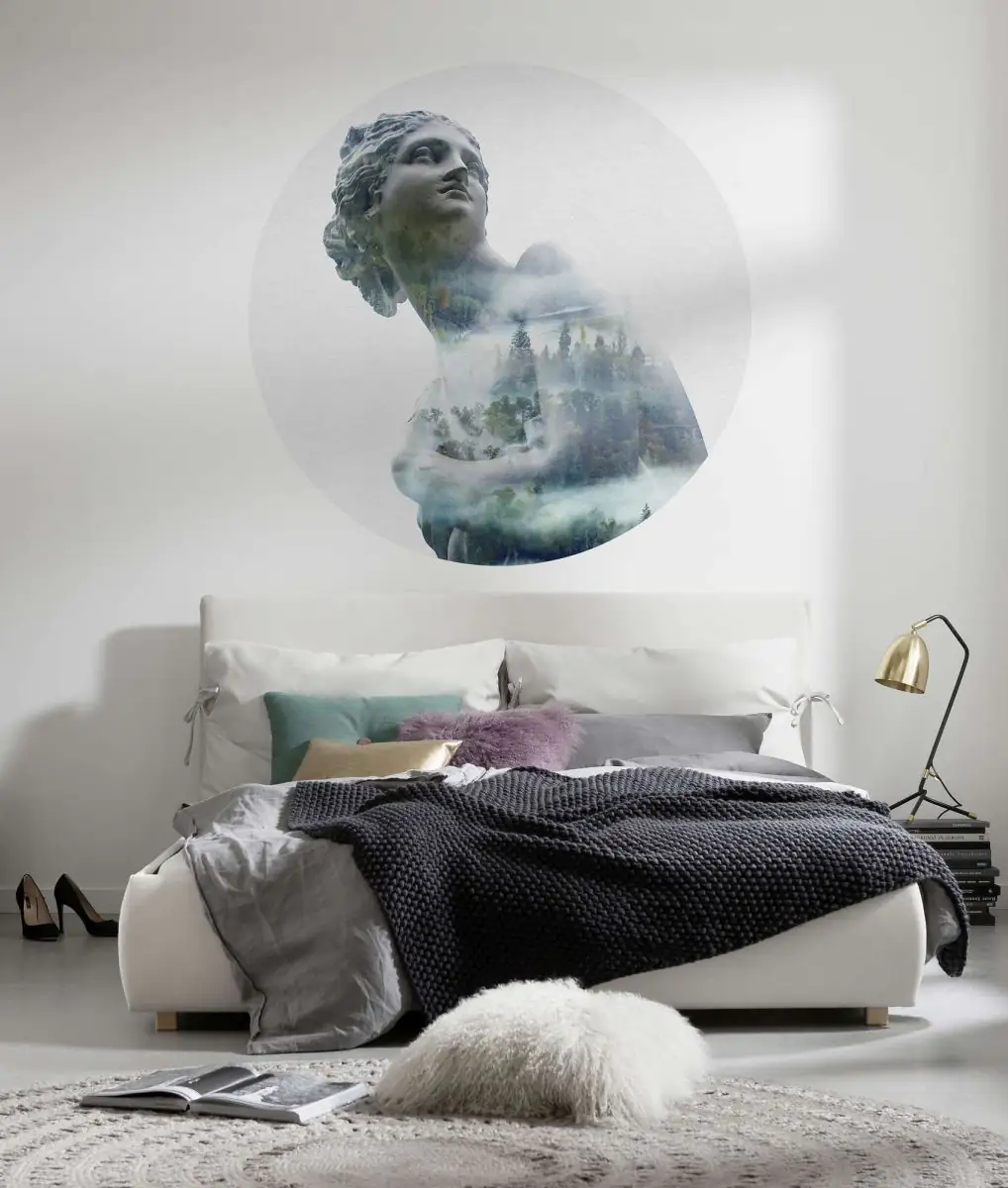 Komar Vlies Fototapete Dot Gaia Ø 125 cm, selbstklebend