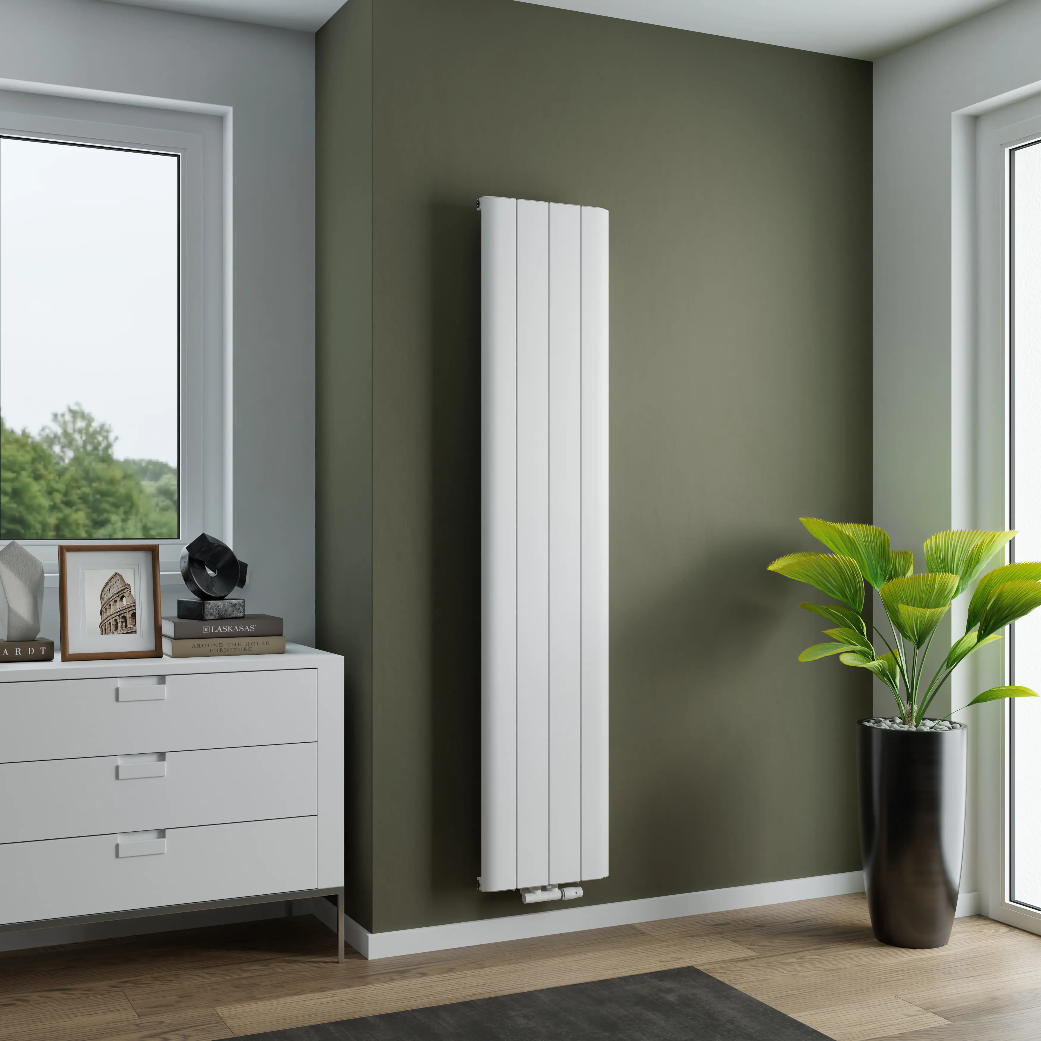Ximax Design-Heizkörper Trigo 180 x 37,5 cm 768 Watt weiß Struktur