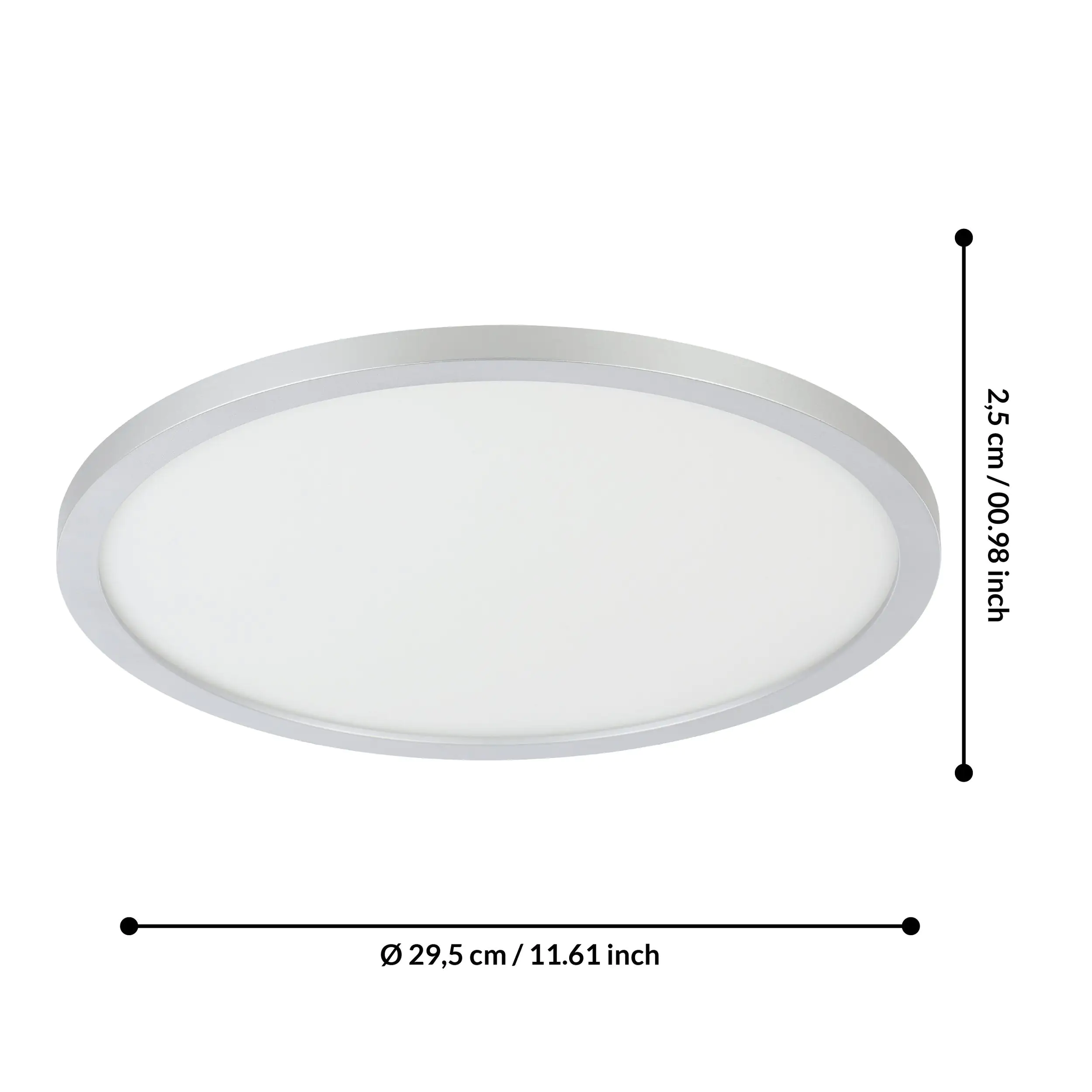 Eglo LED Deckenleuchte Campaspero grau Ø 29,5 cm