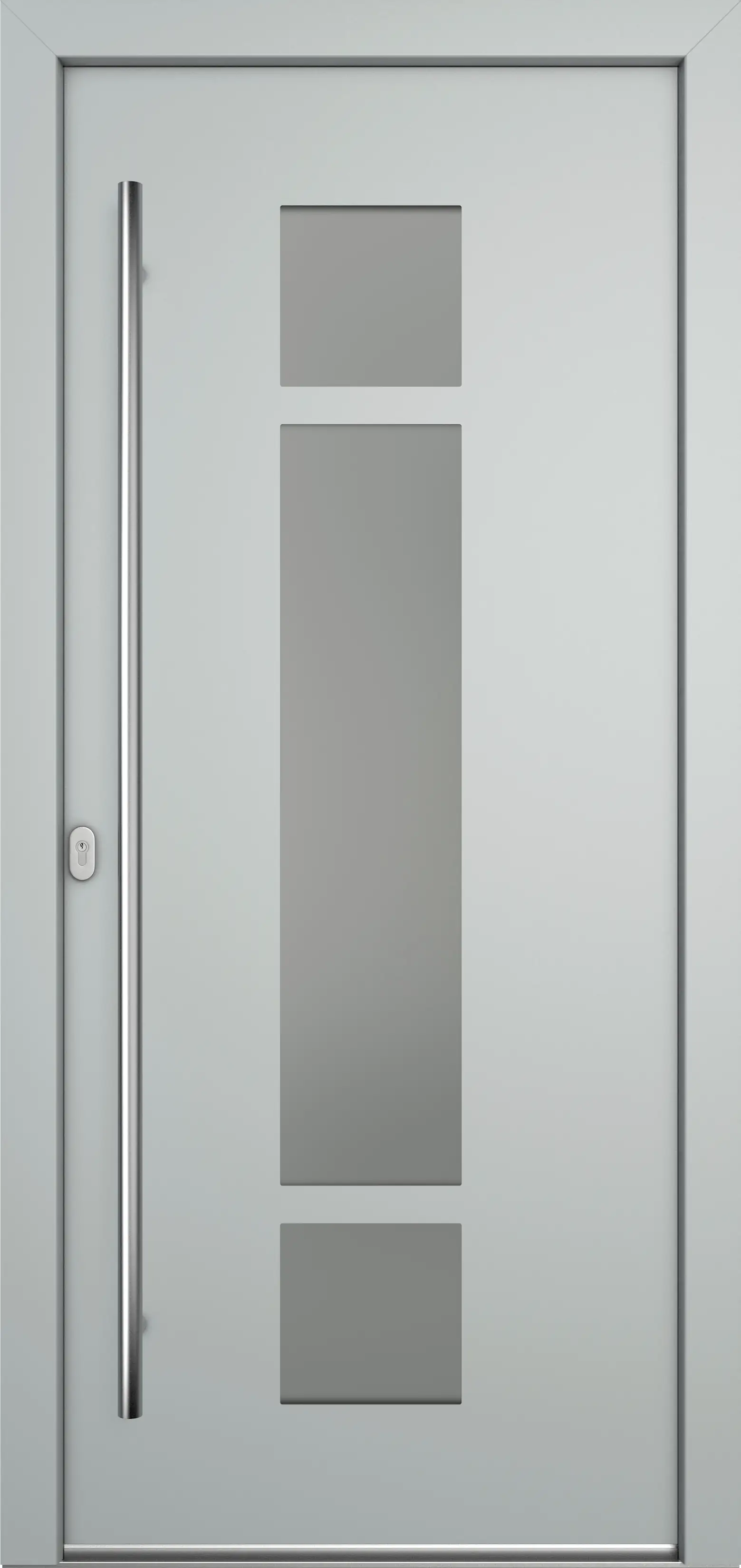 Meeth Haustür Genius PVC Modell 102 DIN Links weiß/lichtgrau