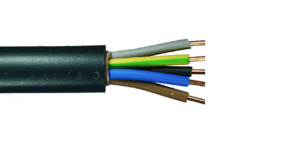 Erdkabel NYY-J 5 x 1,5 - 50 Meter, schwarz